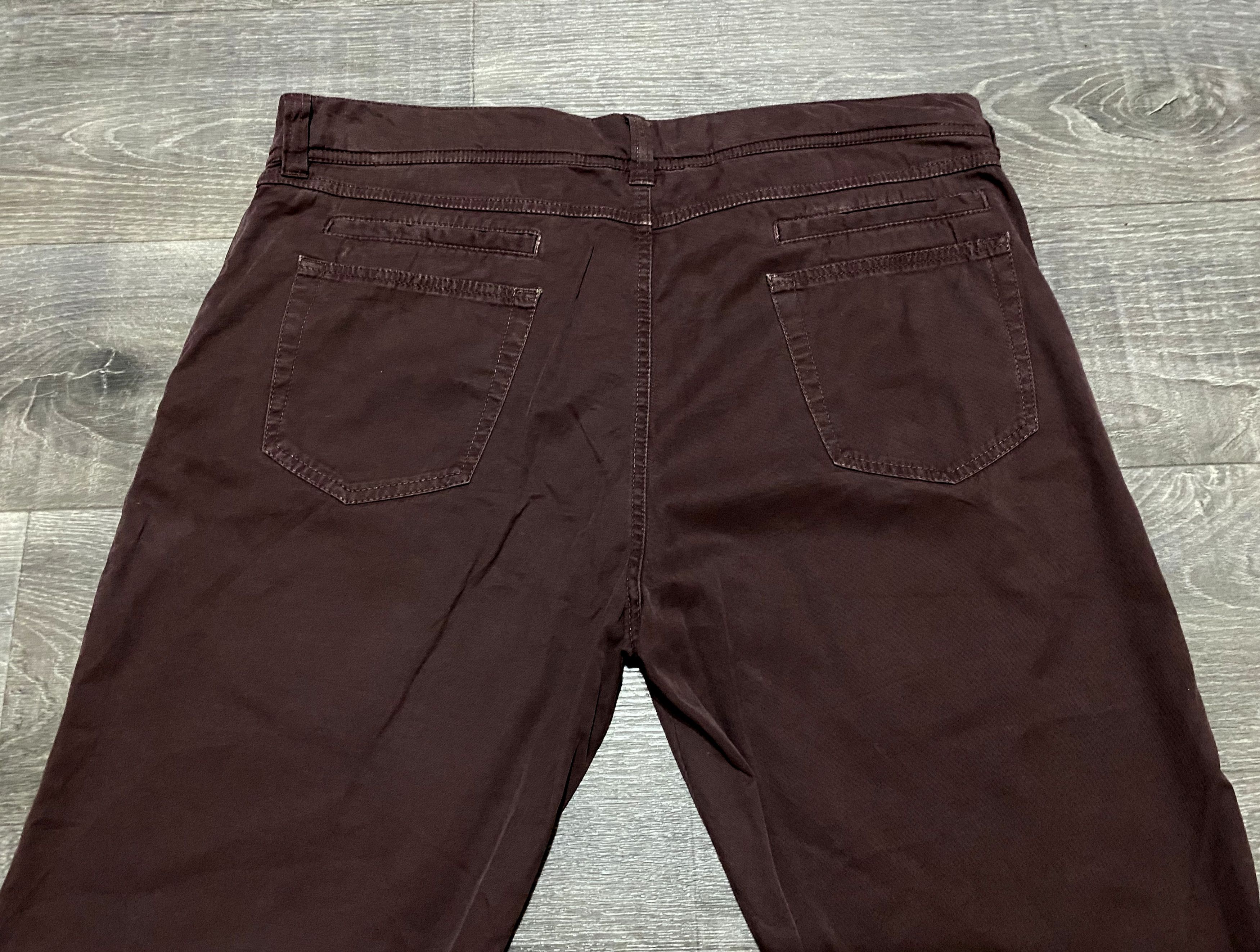Brunello Cucinelli Brunello Cucinelli Dyed Burgundy Cotton Chino Trousers Size US 36 / EU 52 - 4 Thumbnail