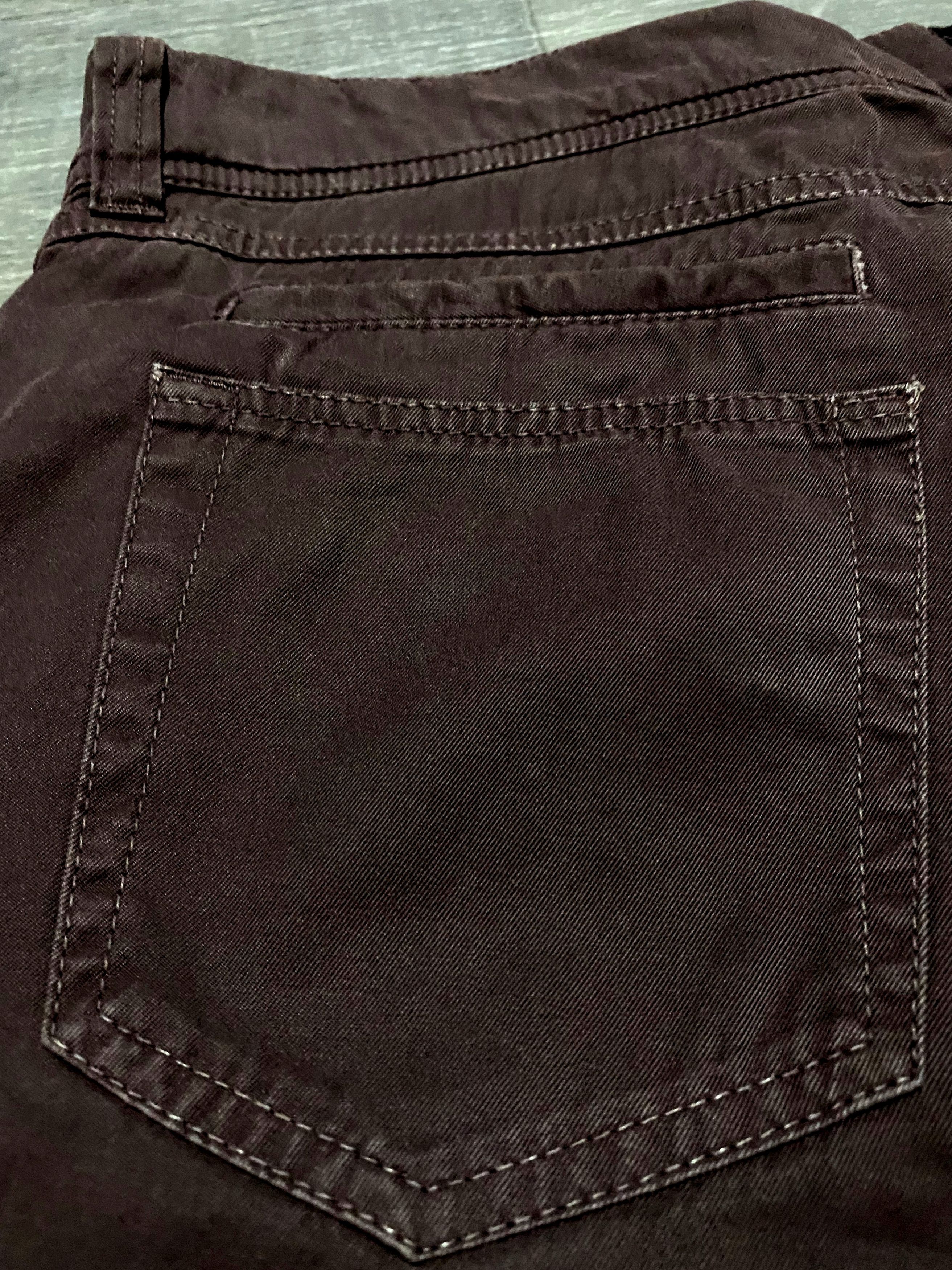 Brunello Cucinelli Brunello Cucinelli Dyed Burgundy Cotton Chino Trousers Size US 36 / EU 52 - 22 Thumbnail