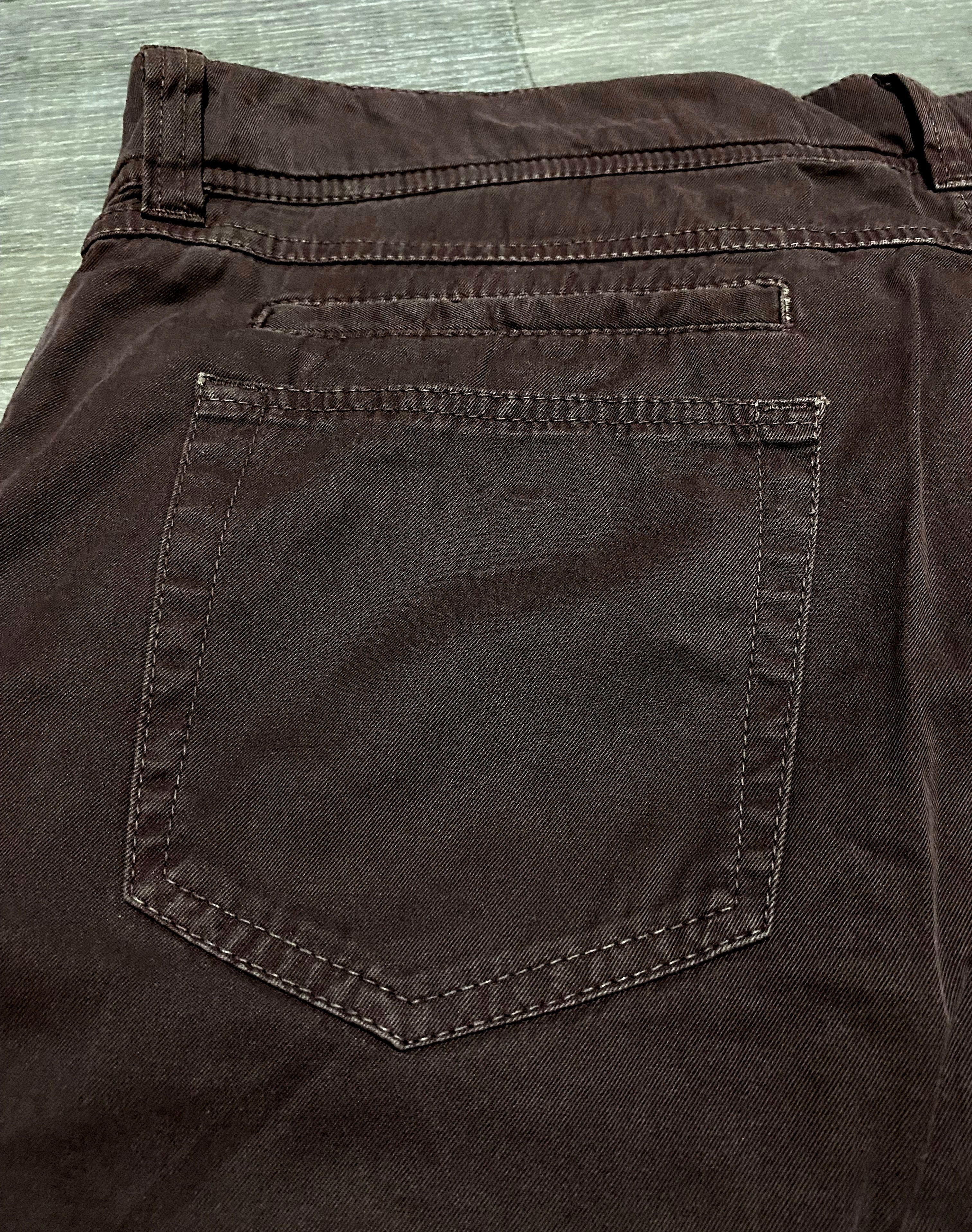 Brunello Cucinelli Brunello Cucinelli Dyed Burgundy Cotton Chino Trousers Size US 36 / EU 52 - 21 Thumbnail