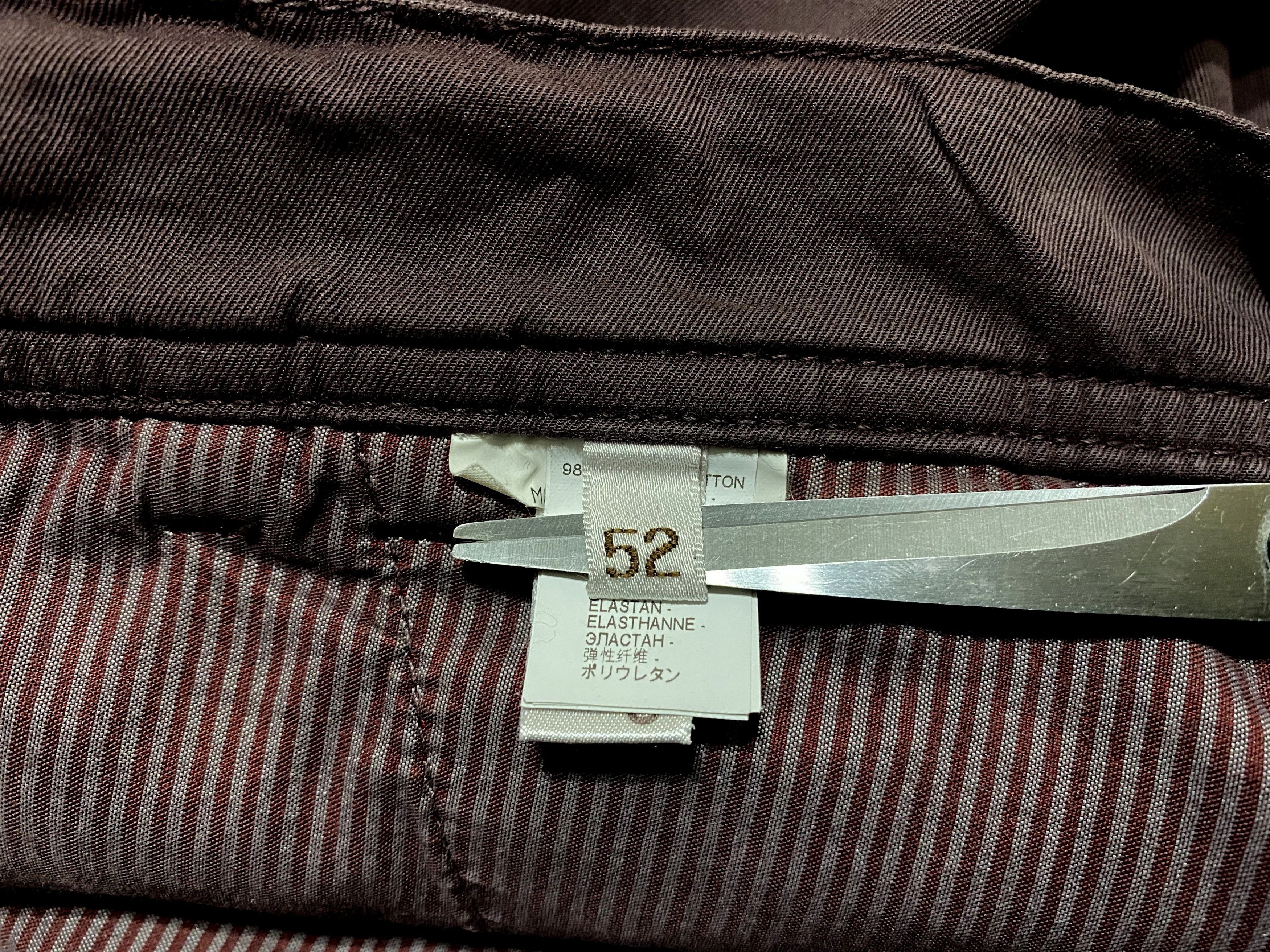 Brunello Cucinelli Brunello Cucinelli Dyed Burgundy Cotton Chino Trousers Size US 36 / EU 52 - 12 Thumbnail