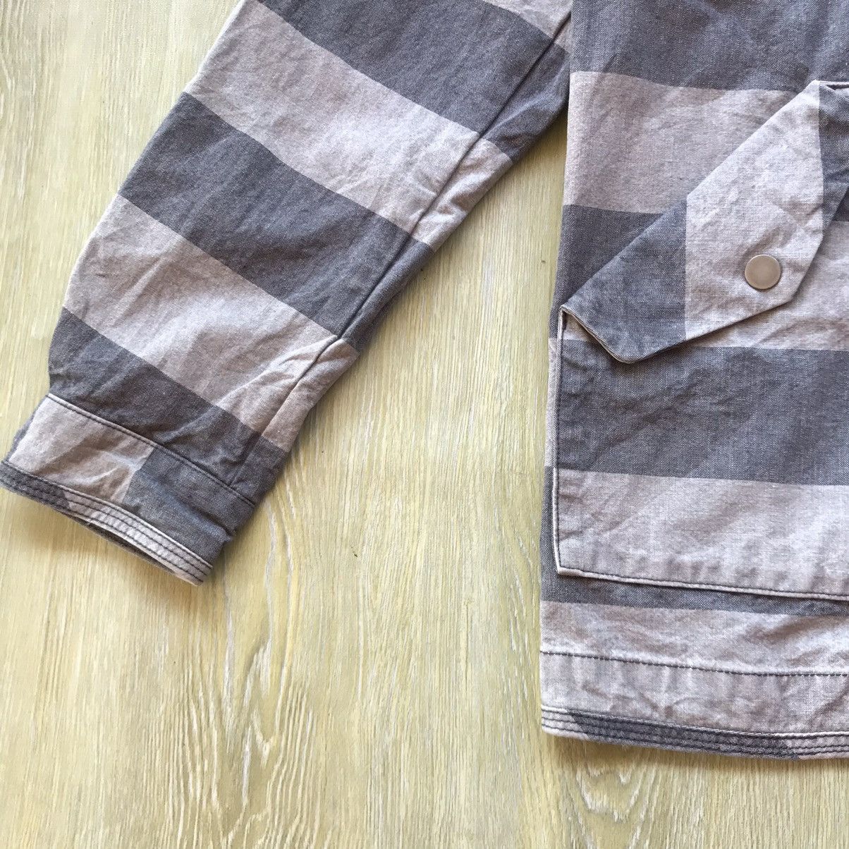 R.Newbold Vintage R.Newbold Grey Striped Hooded Cotton Jacket Size M Size US S / EU 44-46 / 1 - 5 Thumbnail