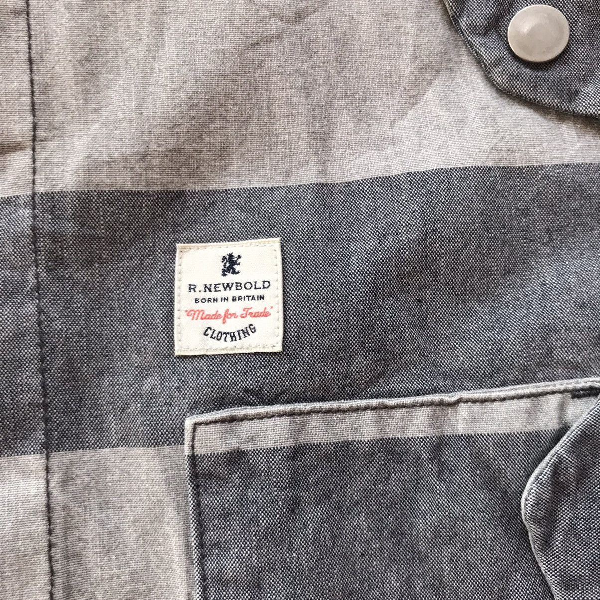 R.Newbold Vintage R.Newbold Grey Striped Hooded Cotton Jacket Size M Size US S / EU 44-46 / 1 - 4 Thumbnail