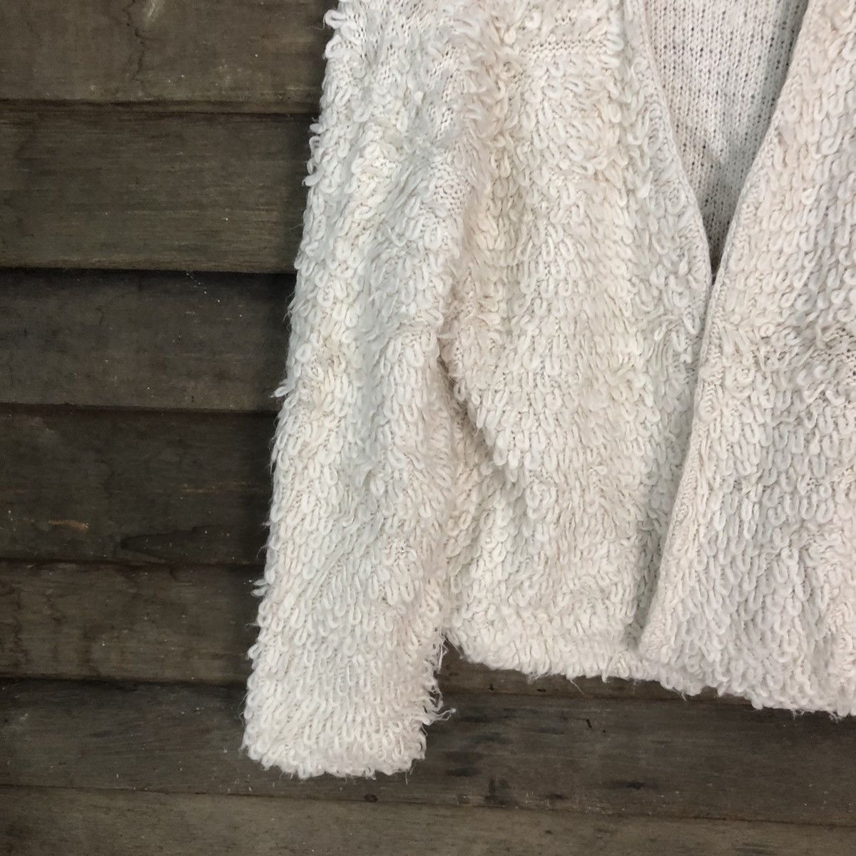 Japanese Brand GU White Mohair shaggy cardigan japan Knitwear #H345 Size US L / EU 52-54 / 3 - 4 Thumbnail