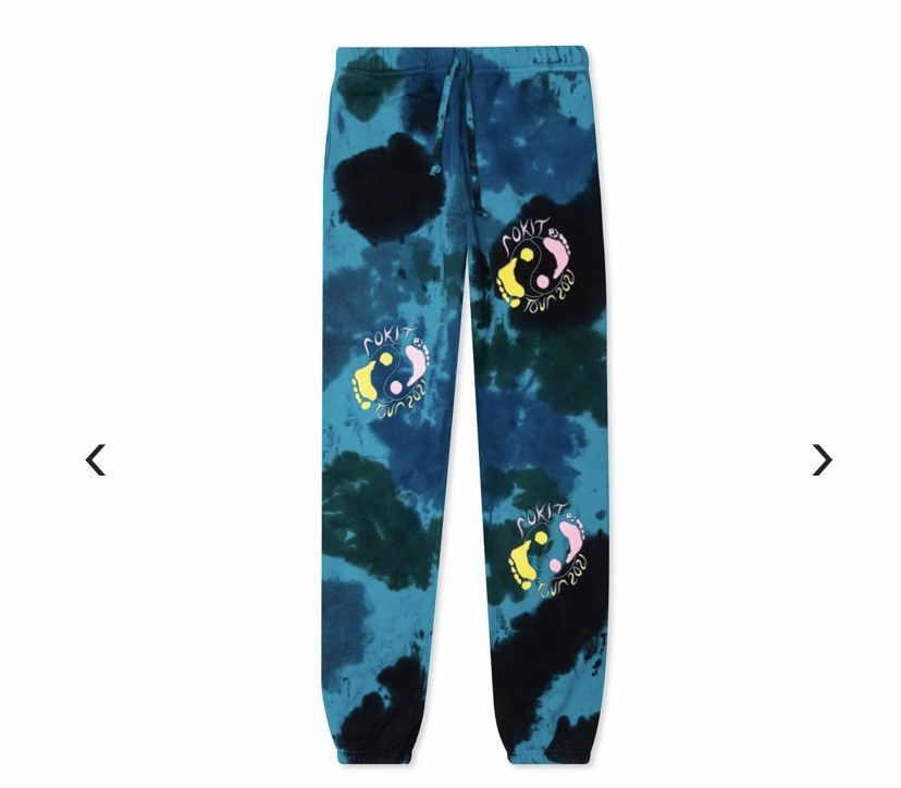 Rokit One Blue/Black Tye Dye Puff Print Sweatpants XXL