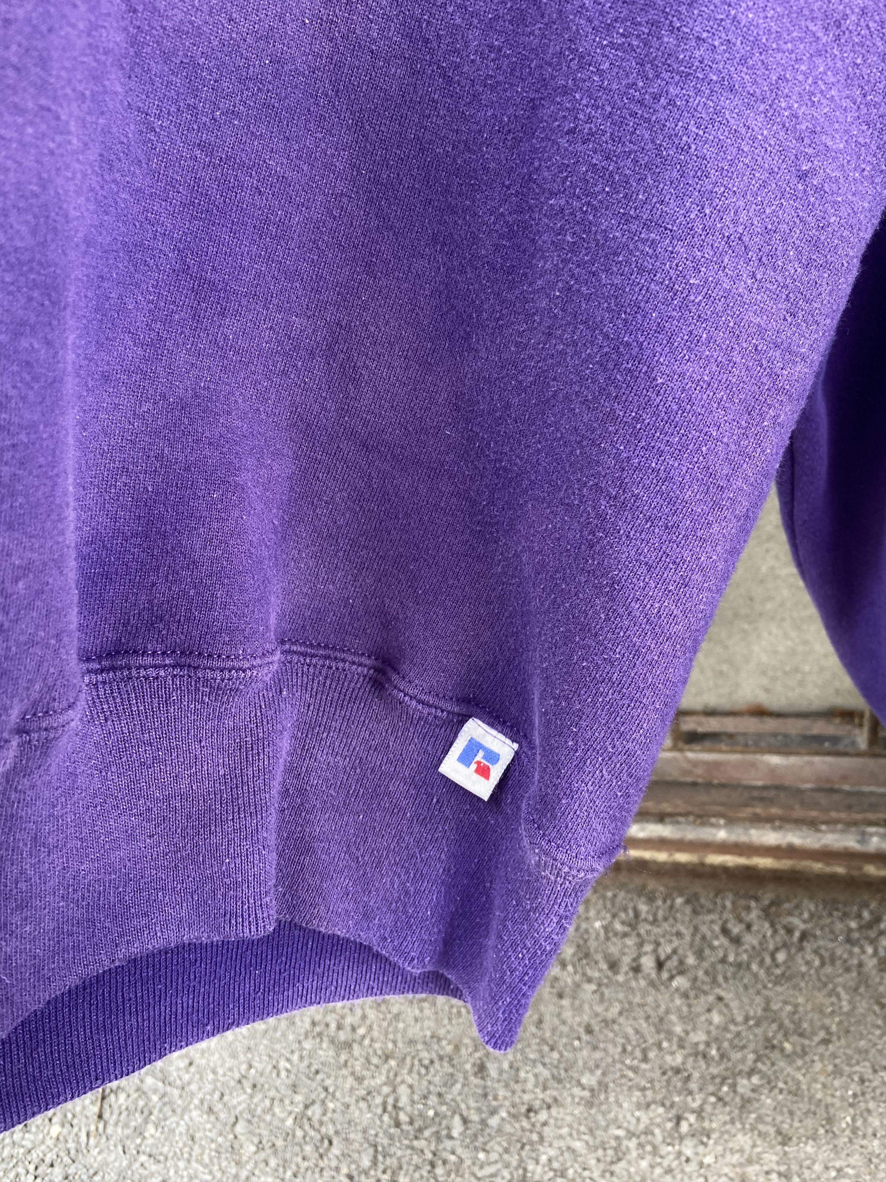 90's RUSSELL SUN FADED Face SWEATSHIRT