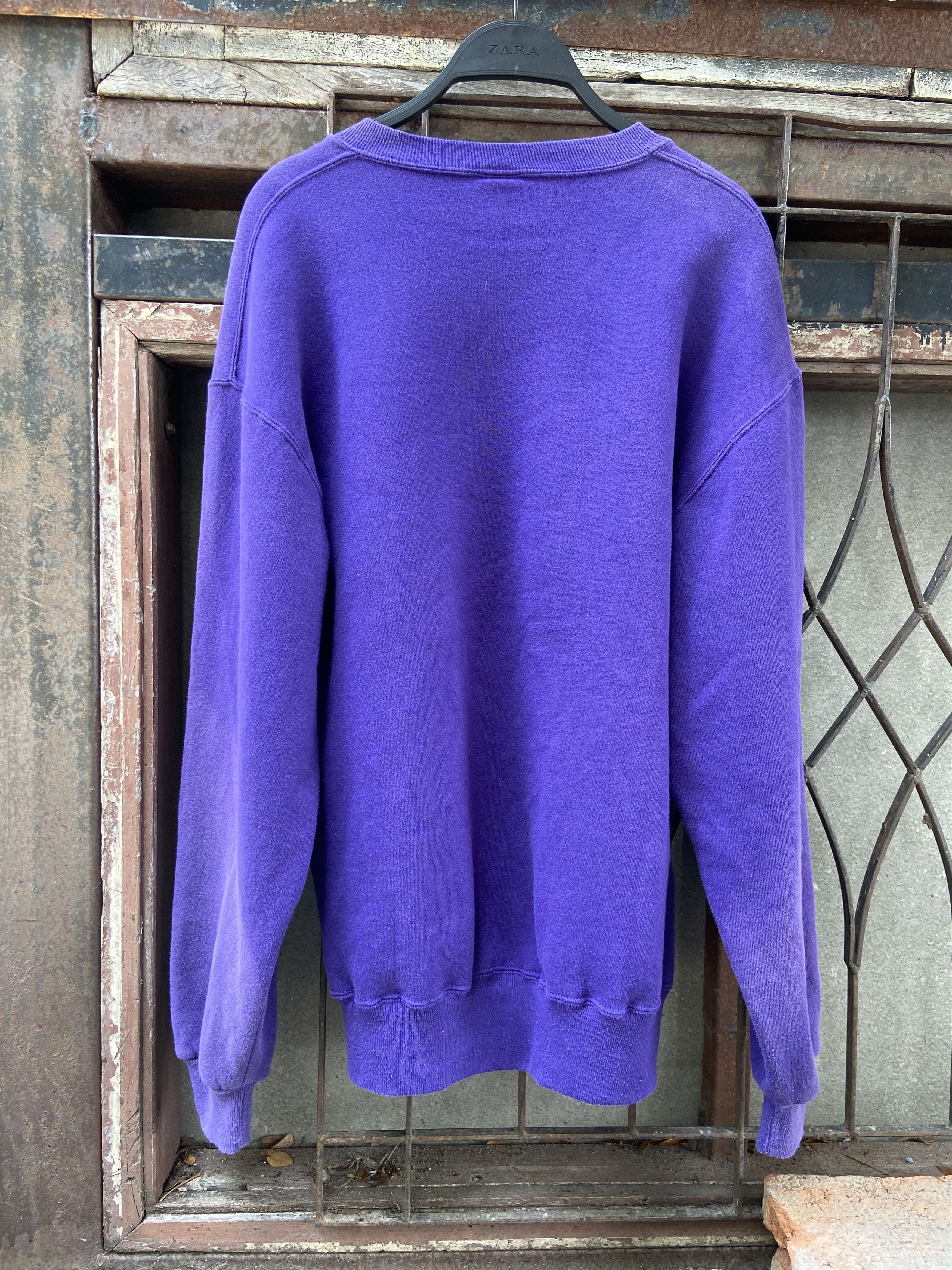 90's RUSSELL SUN FADED Face SWEATSHIRT