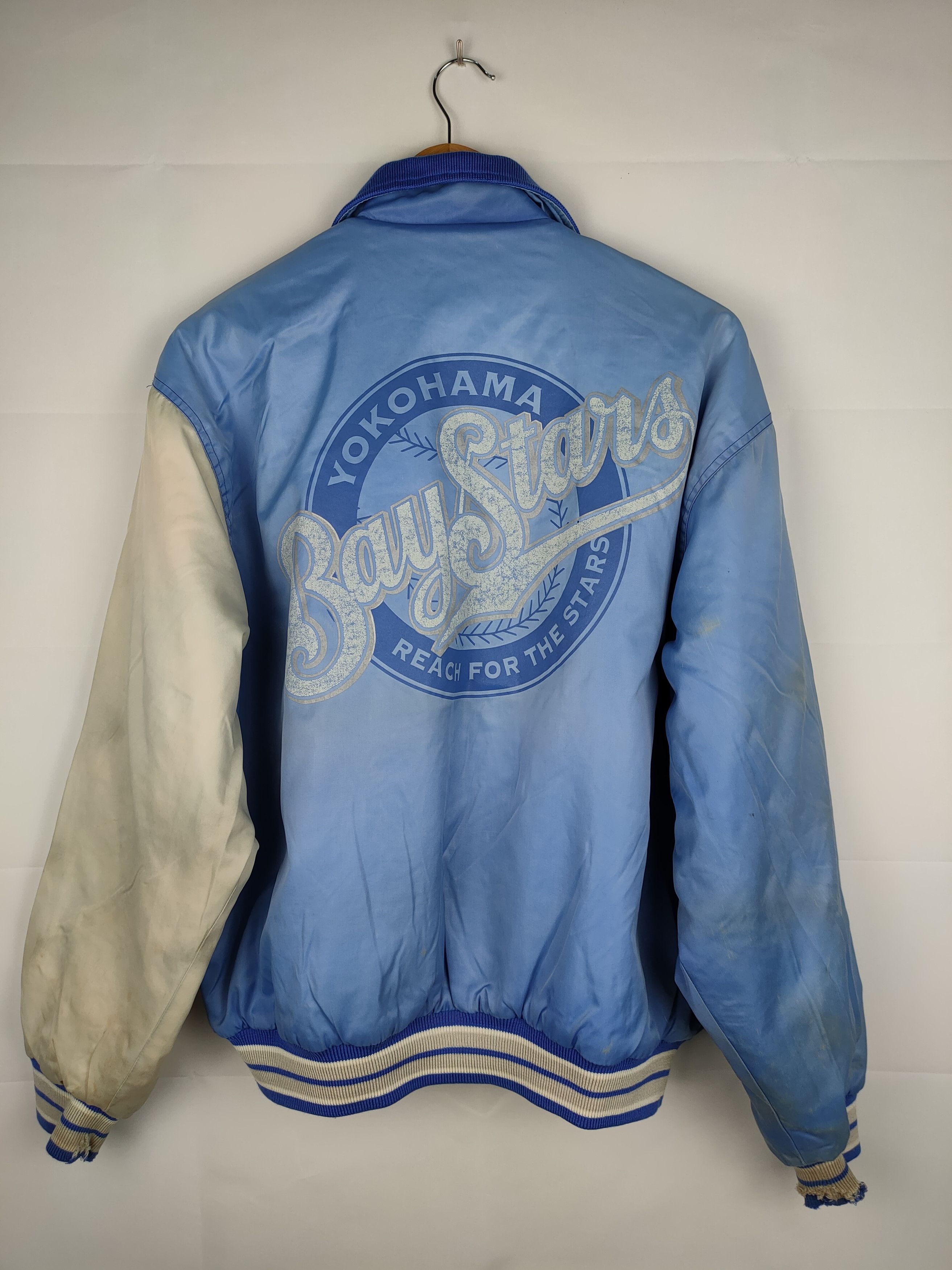 Japanese Brand × Vintage Vintage Yokohama Distressed Varsity Jacket Size US L / EU 52-54 / 3 - 1 Thumbnail