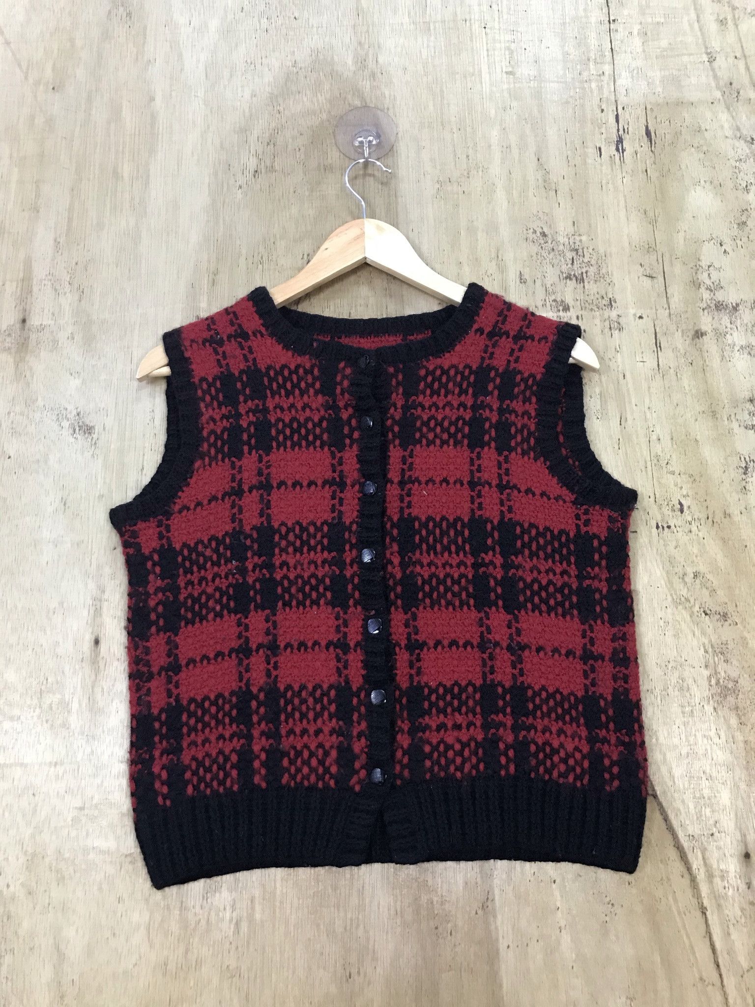 Checkered Knit Vest TankTop