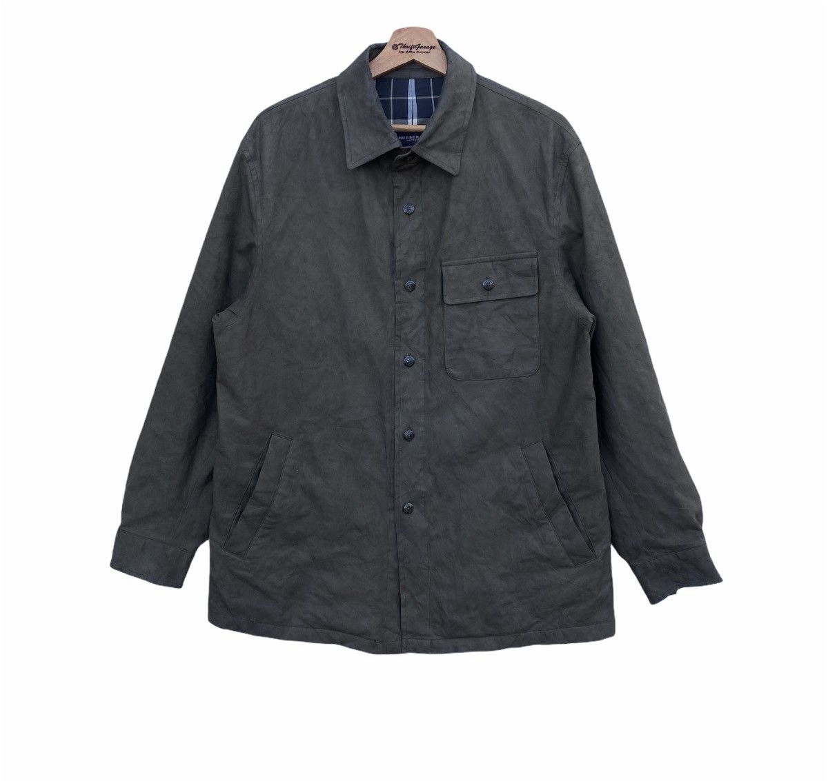 Burberry Rare Burberry London Artificial Leather Button Ups Jacket Size US L / EU 52-54 / 3 - 1 Thumbnail