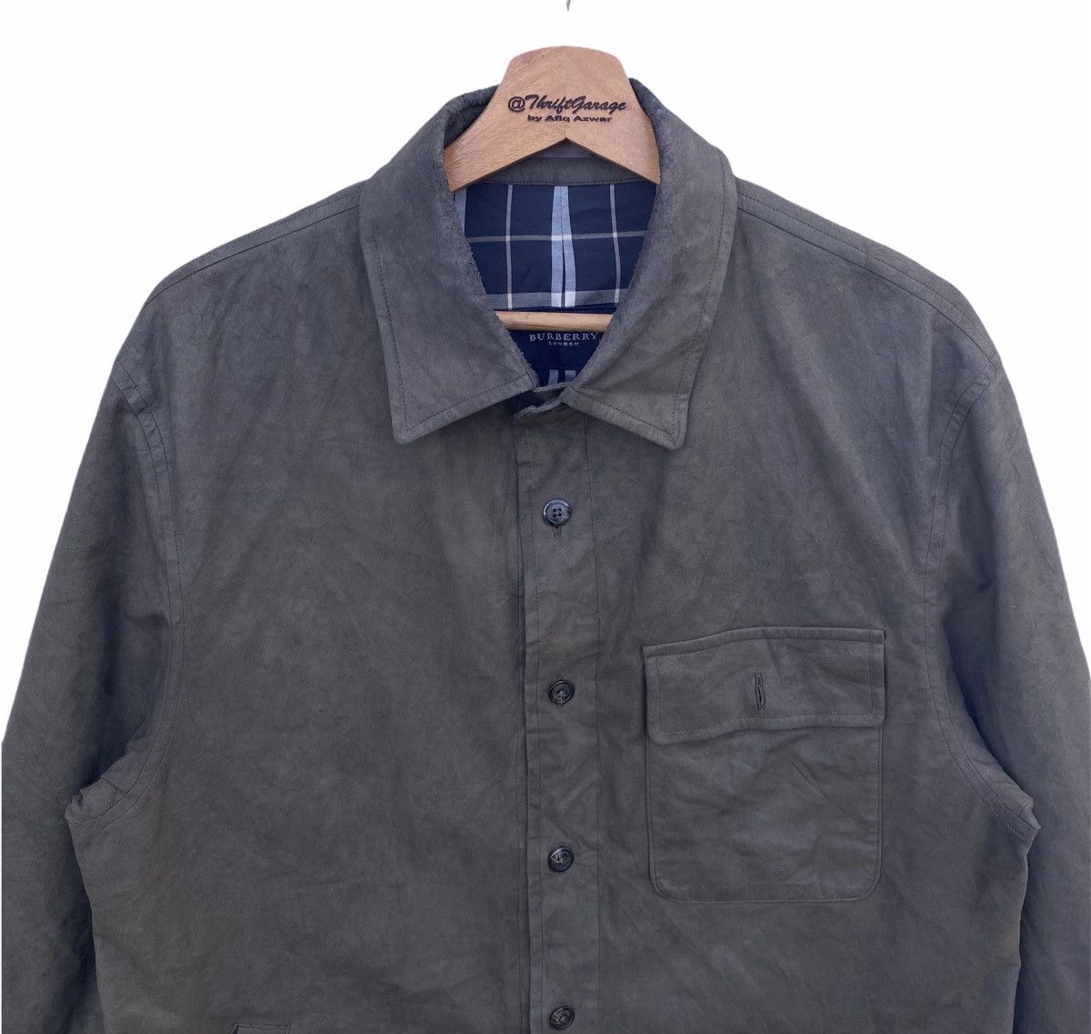 Burberry Rare Burberry London Artificial Leather Button Ups Jacket Size US L / EU 52-54 / 3 - 2 Thumbnail