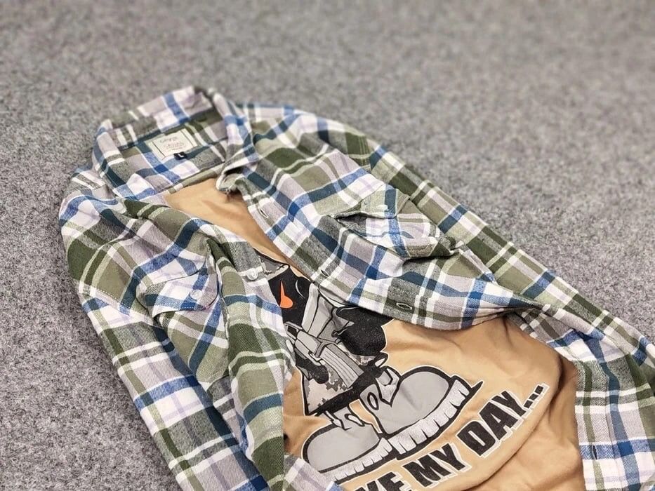 Flannel Vintage Flannel Shirt Travis Scott Style Streetwear Hype Size US L / EU 52-54 / 3 - 10 Thumbnail