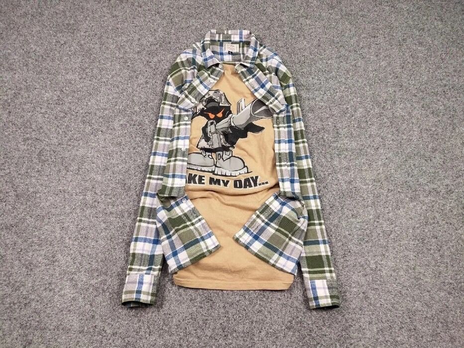 Flannel Vintage Flannel Shirt Travis Scott Style Streetwear Hype Size US L / EU 52-54 / 3 - 2 Thumbnail