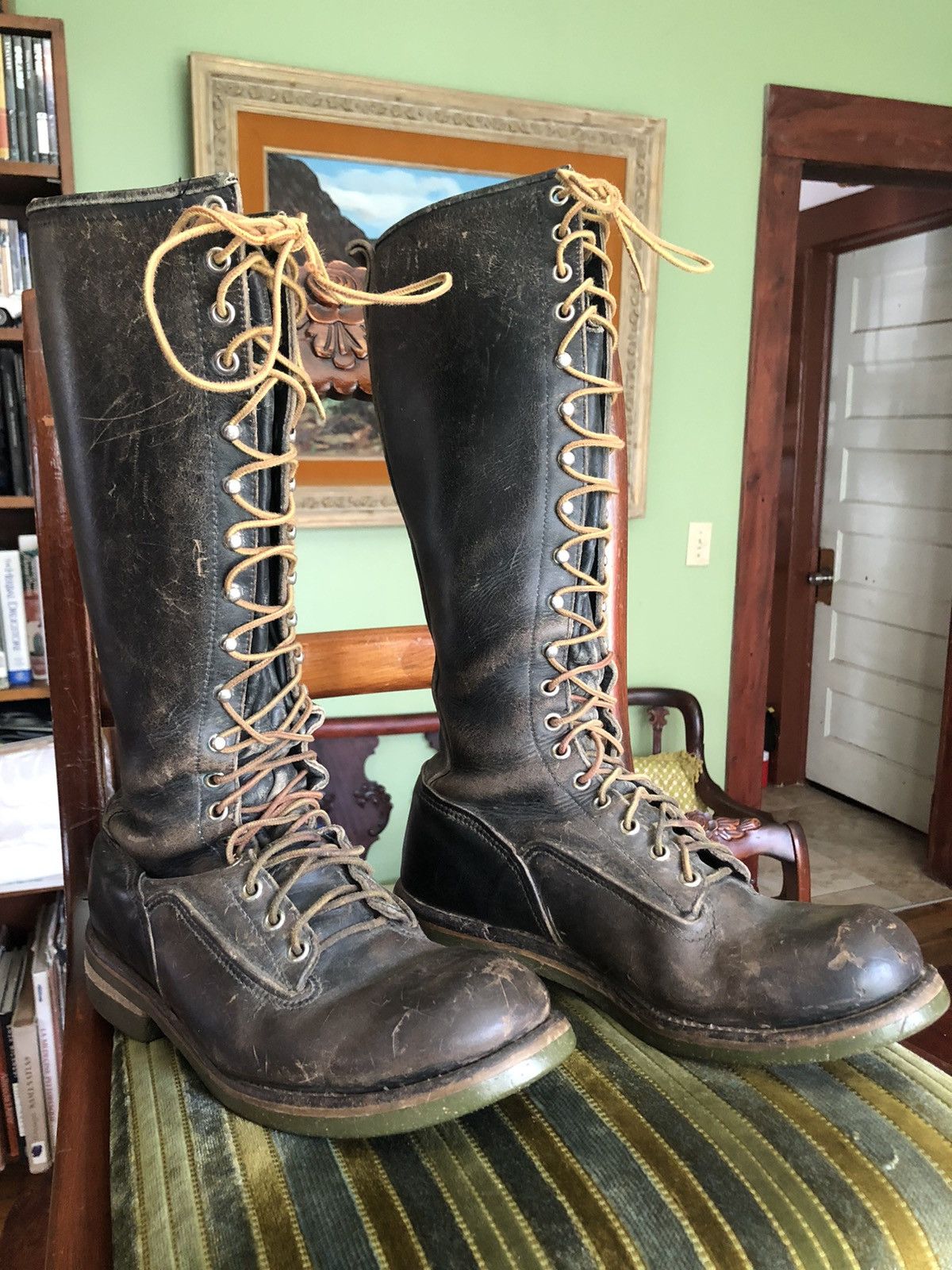 Red Wing Vintage Red Wing Lineman Boots 650 USA Made 7.5 E Black