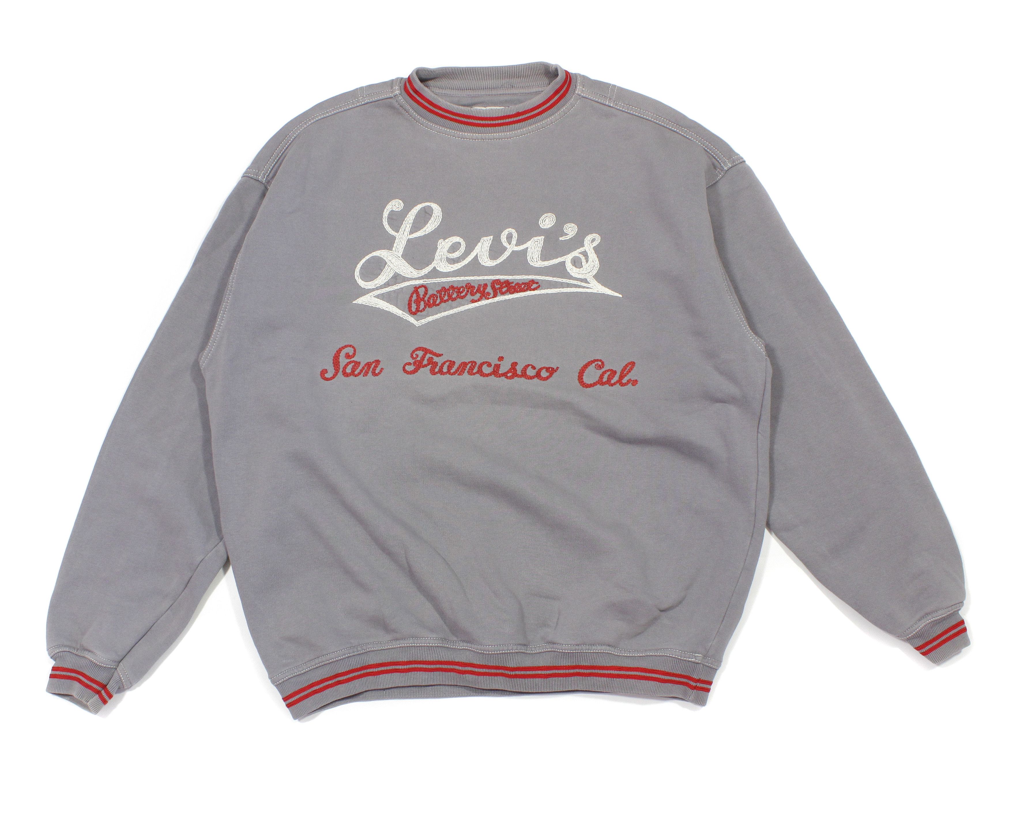 Levi's 90S Embroidered Big Logo Heavy Sweatshirt Vintage Size US L / EU 52-54 / 3 - 1 Thumbnail
