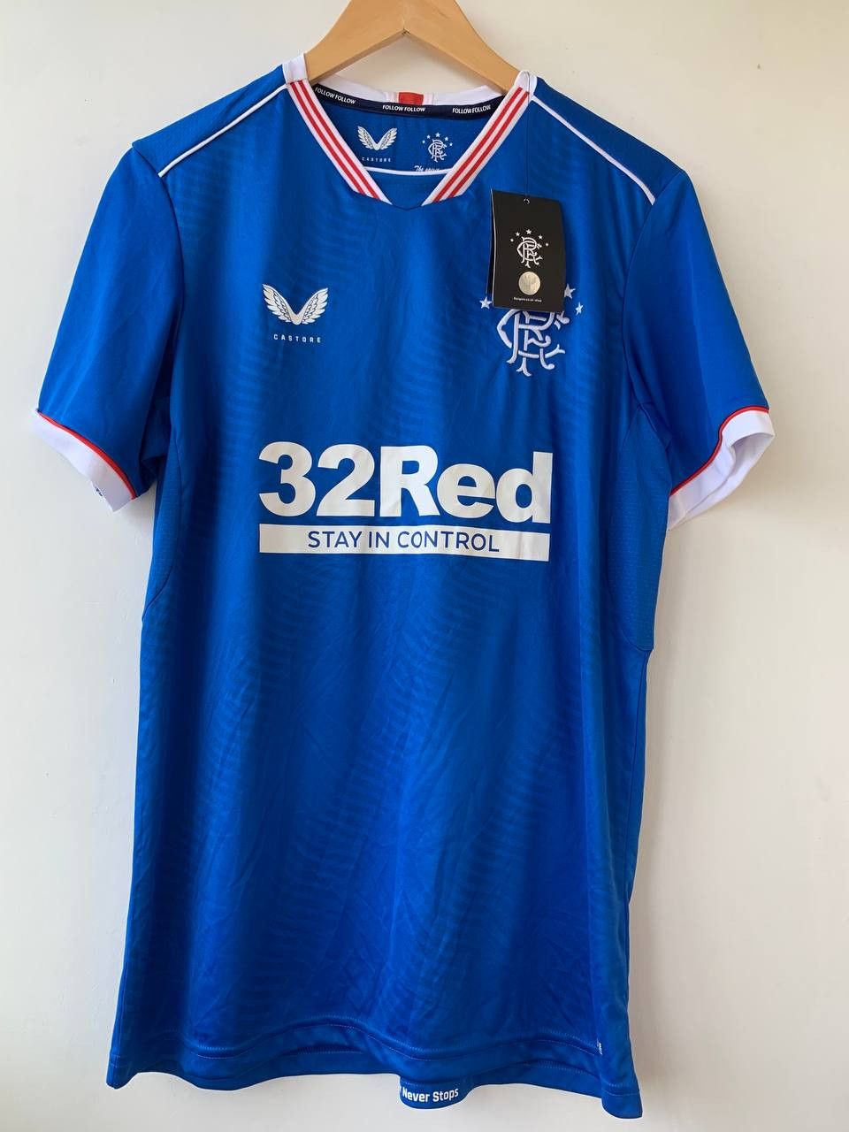 Castore NEW! 2020 - 2021 HAGI Rangers Glasgow CASTORE Soccer Jersey Size US M / EU 48-50 / 2 - 1 Thumbnail