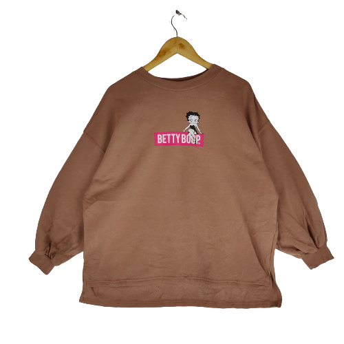 Cartoon Network BETTY BOOP Sexy Women Spellout Crewneck Sweatshirt Size ONE SIZE - 1 Thumbnail
