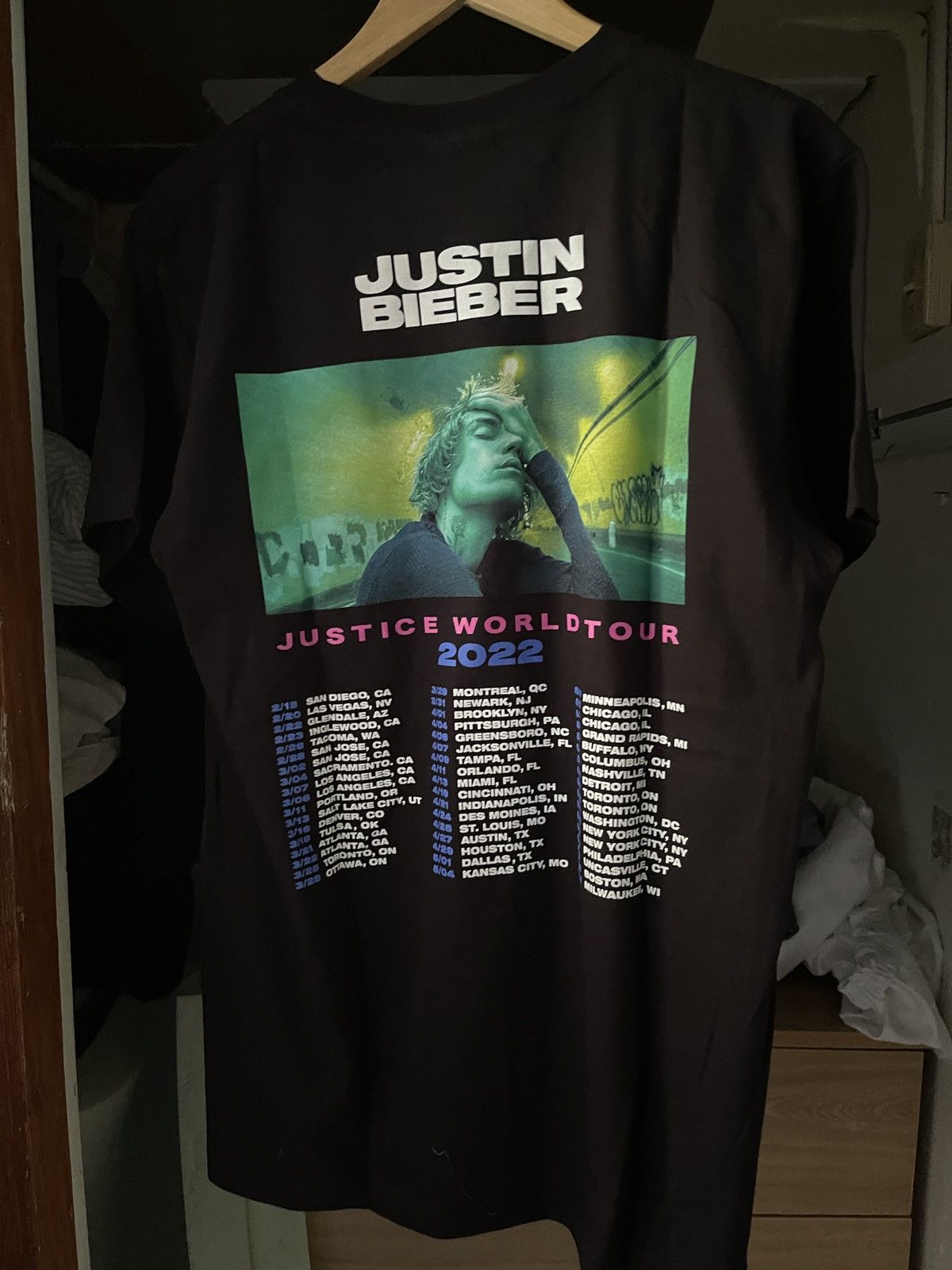 Justin Bieber × L.A. Roxx × Pacsun Bootleg Justice Tour Justin Bieber Size Large Size US L / EU 52-54 / 3 - 2 Thumbnail