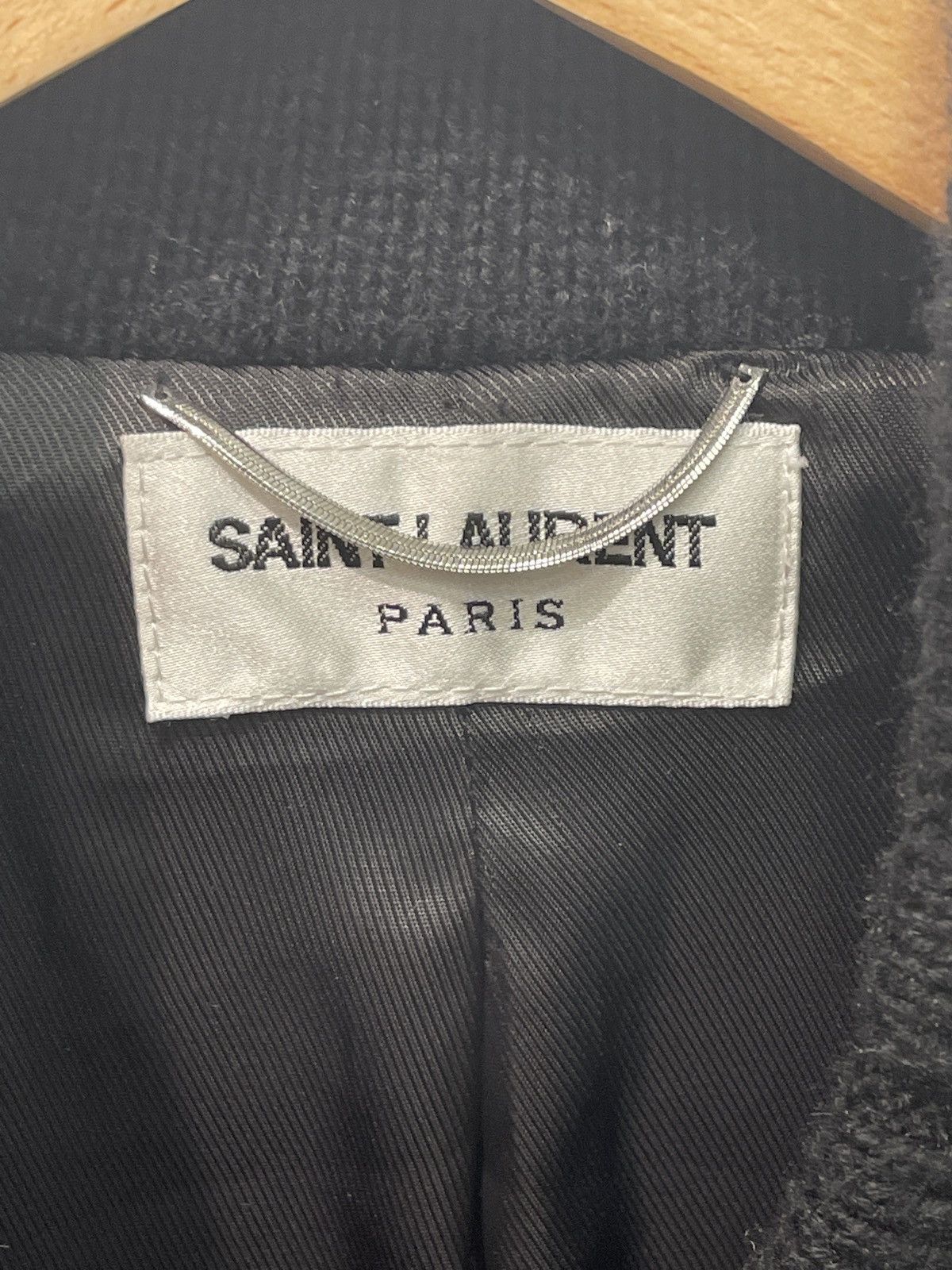 Saint Laurent Paris Saint Laurent Black Wool Varsity Jacket Size US M / EU 48-50 / 2 - 3 Thumbnail