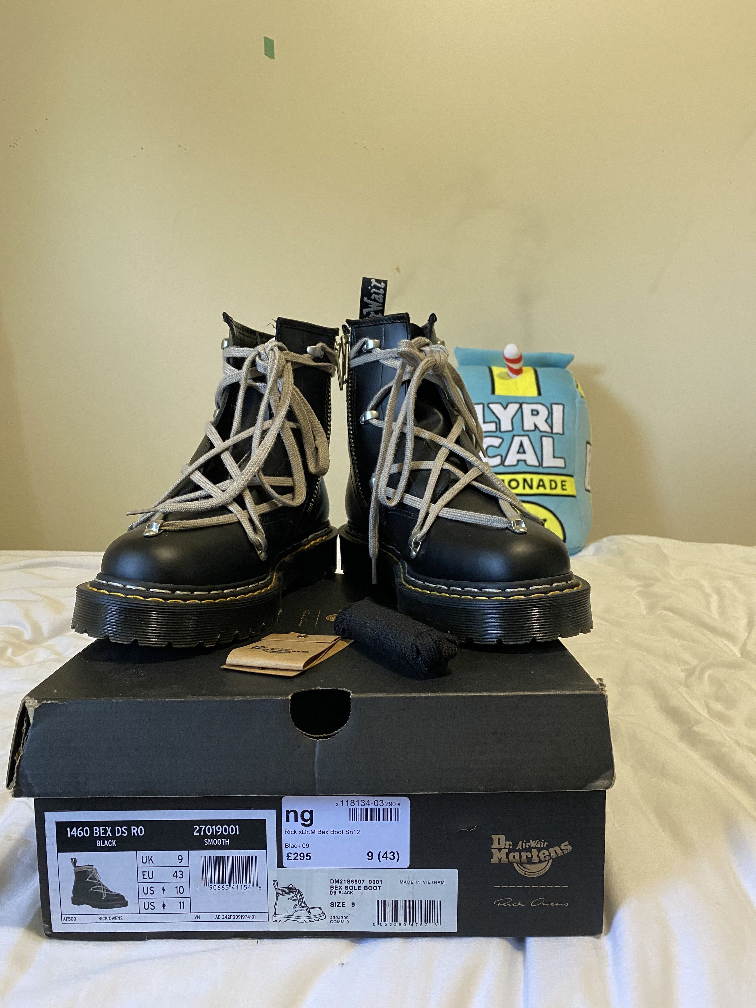 Dr. Martens × Rick Owens Rick Owens x Doc Martens 1460 Bex Leather Boot ...