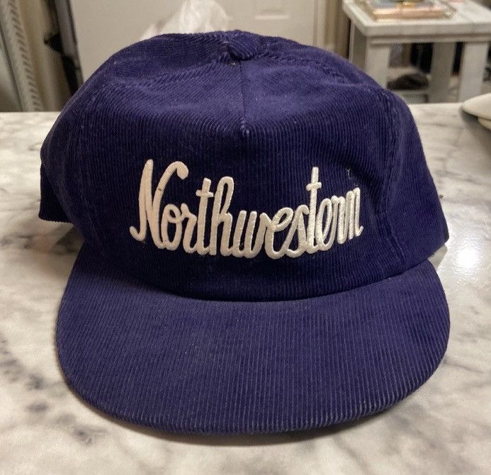 Vintage Vintage Northwestern Corduroy Script hat Size ONE SIZE - 1 Thumbnail