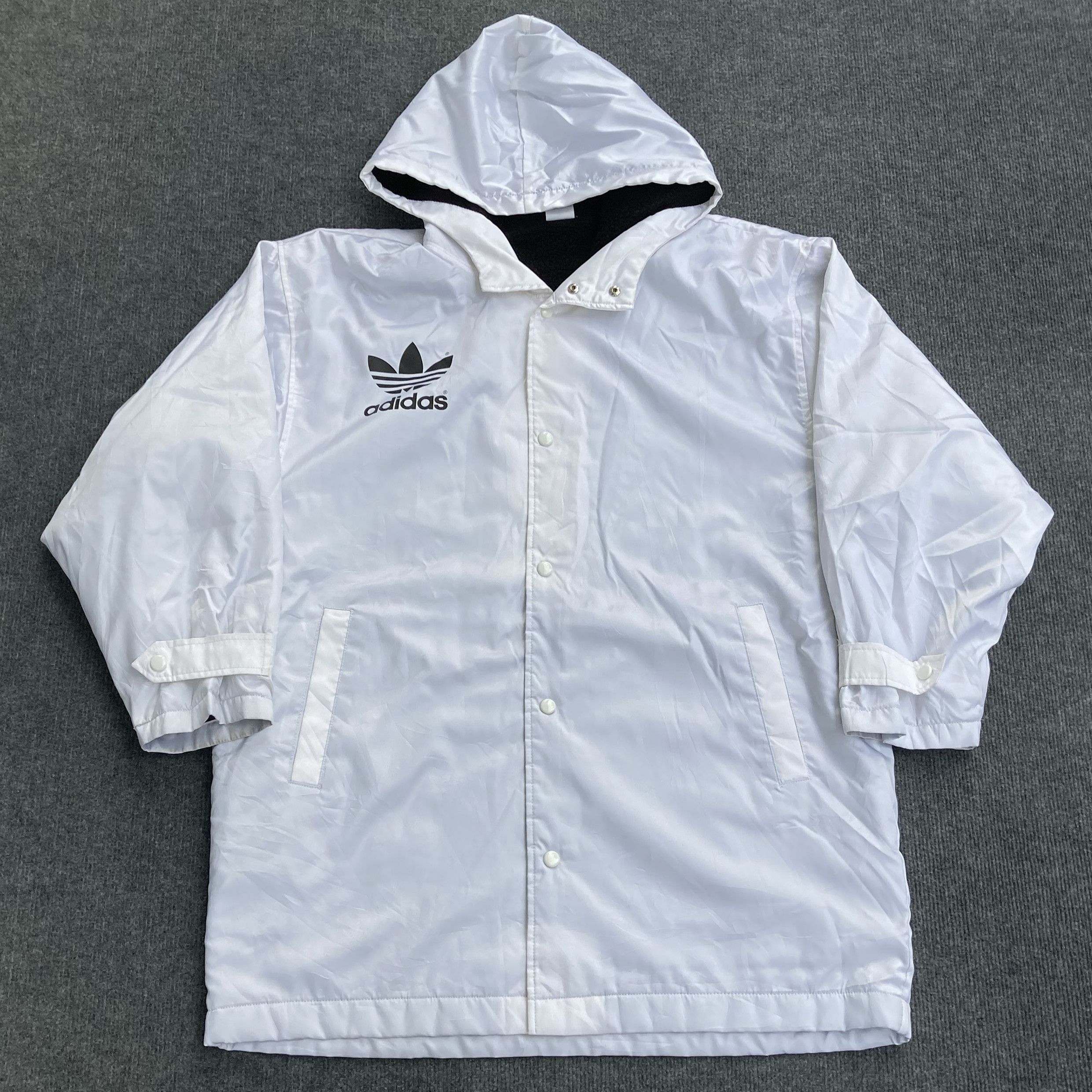 Adidas × Vintage Vtg Adidas Hooded Parka Long Jacket Sweater Size US XL / EU 56 / 4 - 2 Thumbnail