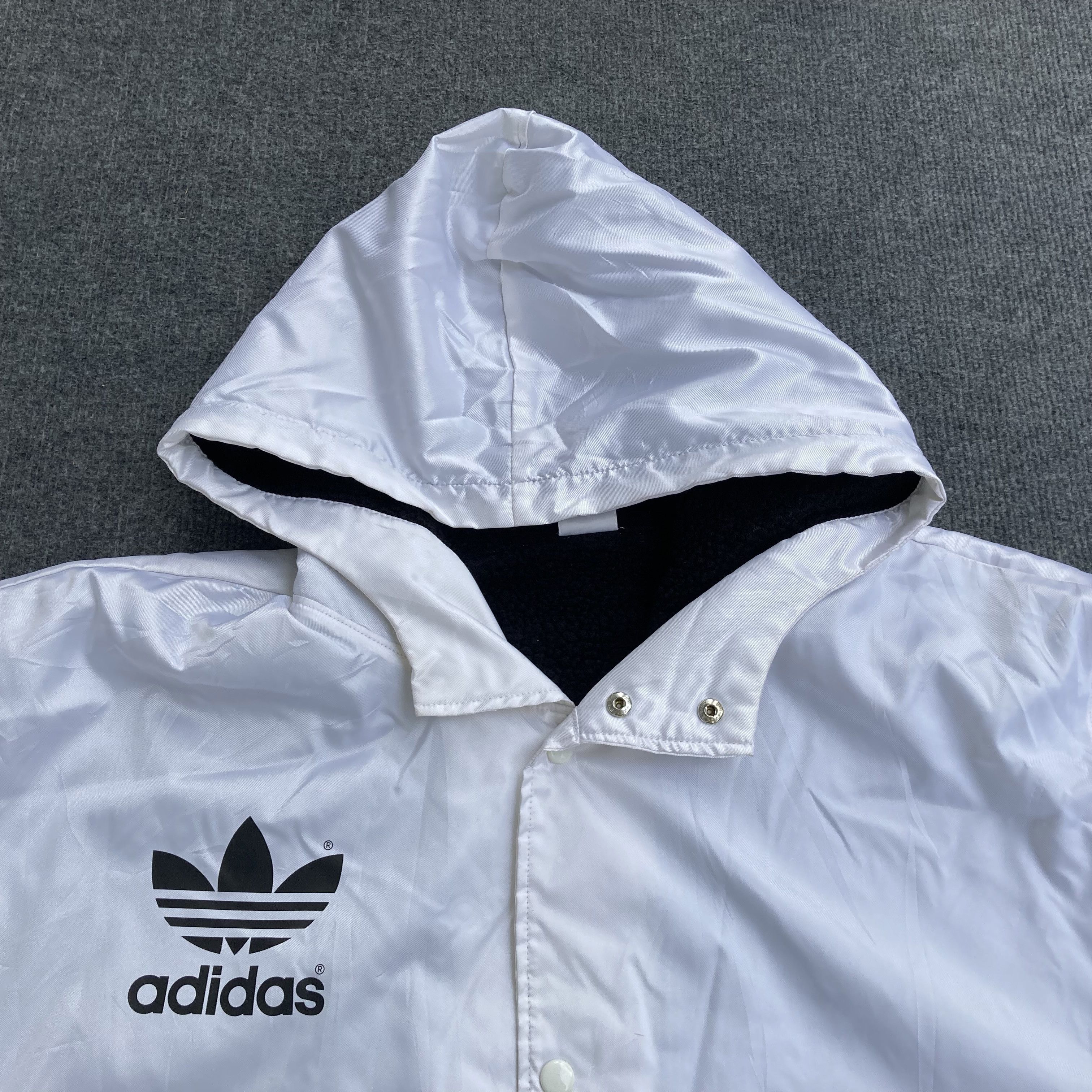 Adidas × Vintage Vtg Adidas Hooded Parka Long Jacket Sweater Size US XL / EU 56 / 4 - 4 Thumbnail