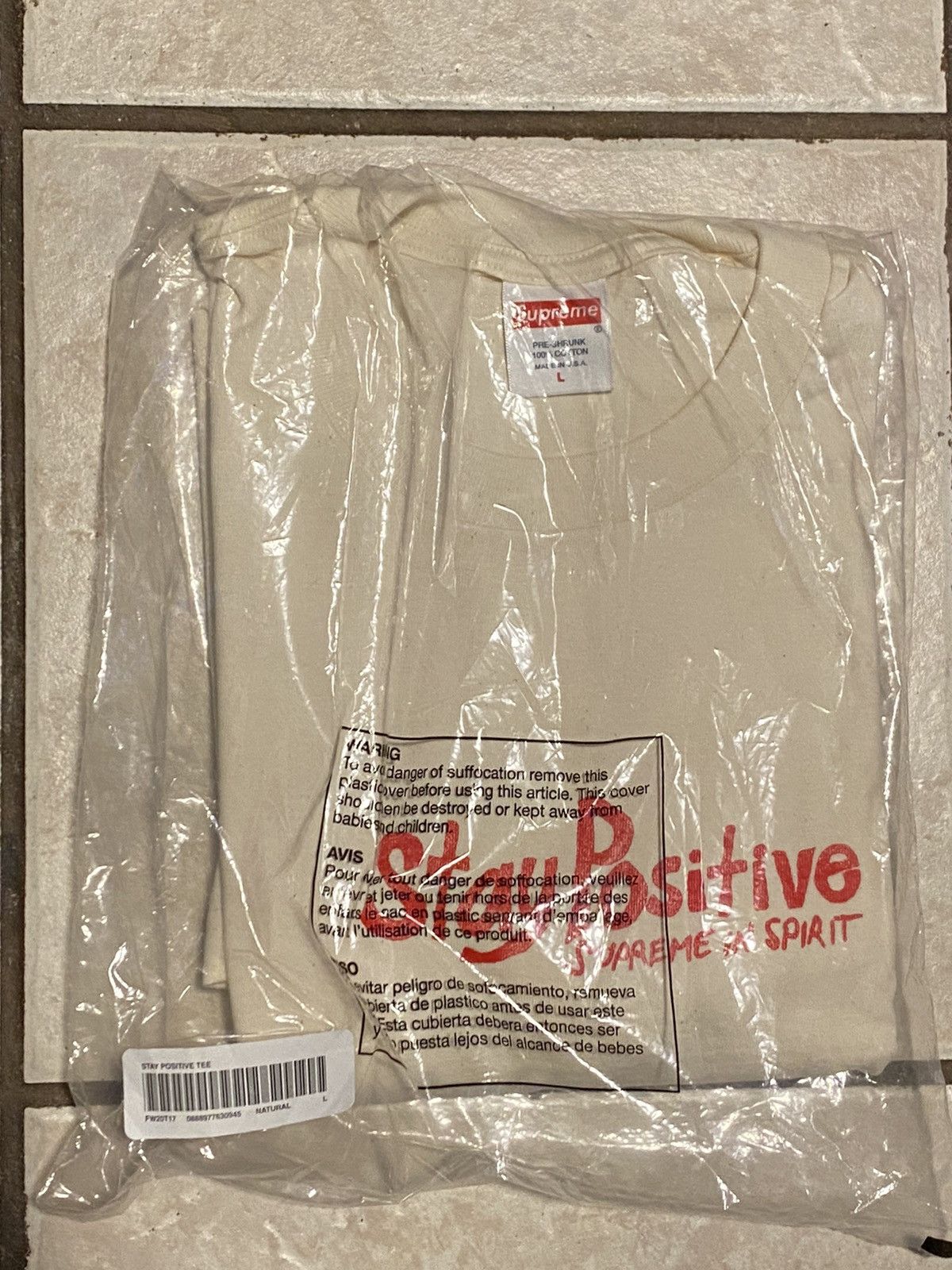 Supreme Supreme Stay Positive Tee Size US L / EU 52-54 / 3 - 3 Thumbnail