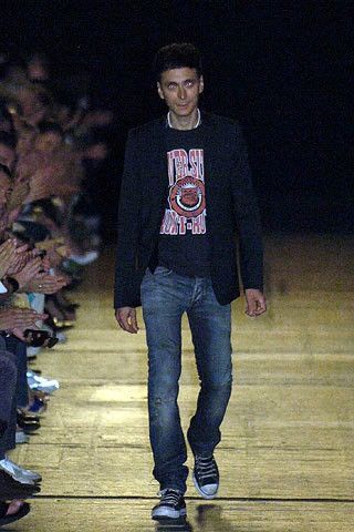 image of Archival Clothing x Dior Homme Ss05 Mij "radioactive" Silver Thread Jeans(Mij) in Denim Blue Night 