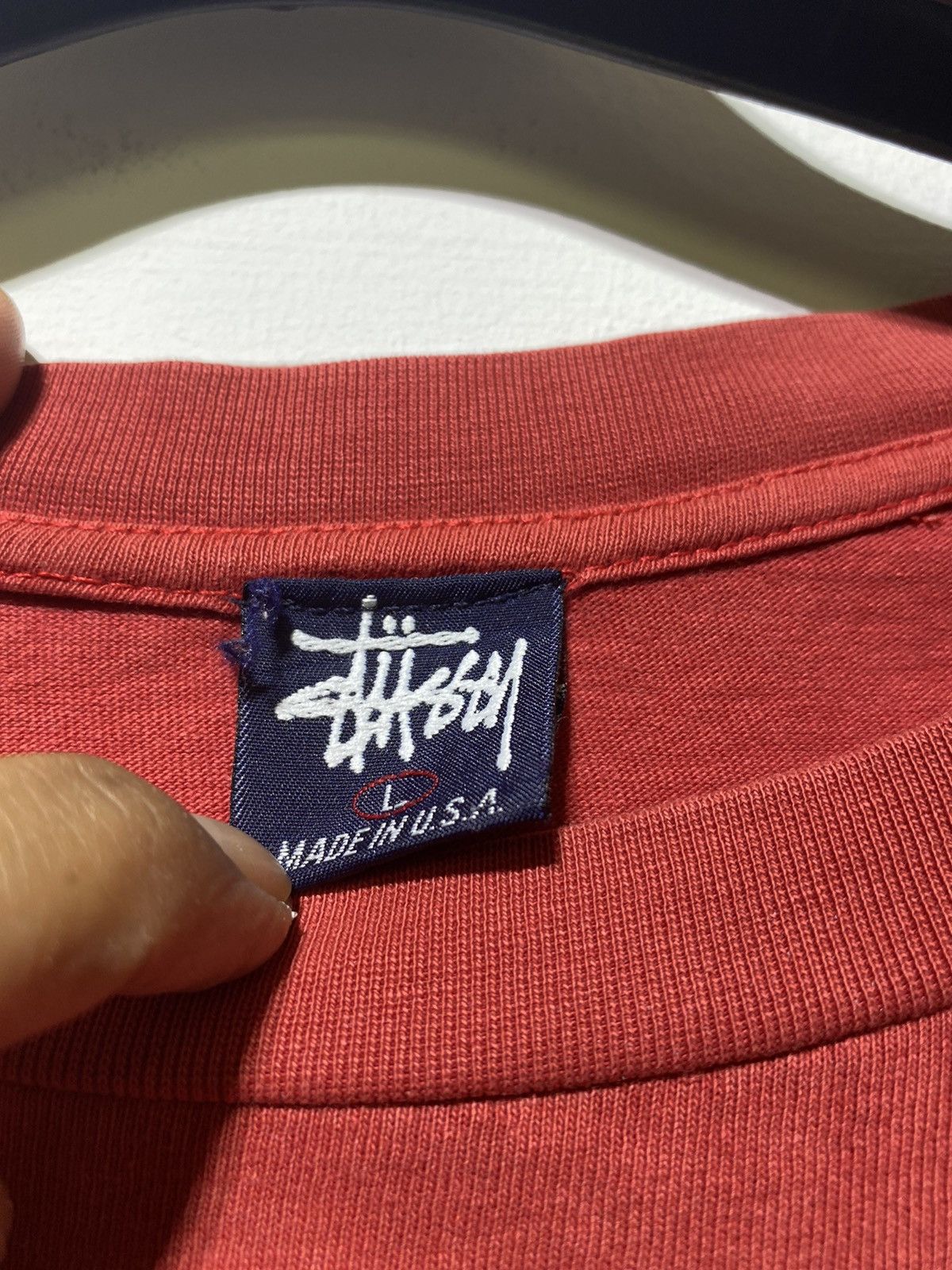 Stussy × Vintage STUSSY Old Skool Flavor Design T-Shirt Size US L / EU 52-54 / 3 - 4 Thumbnail