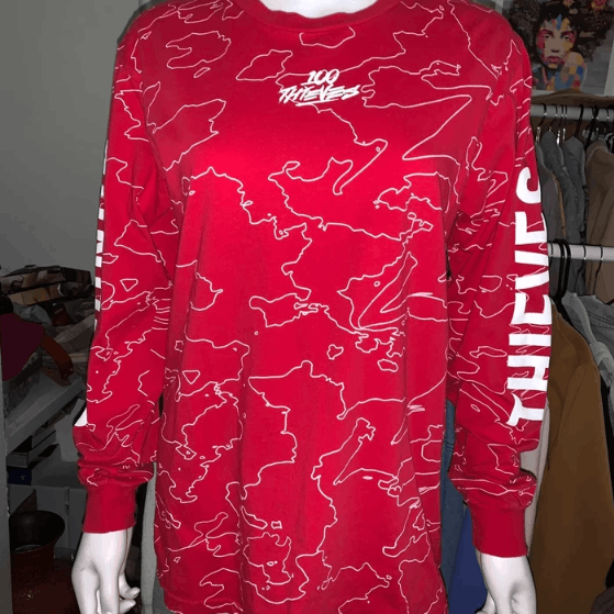 100 thieves selling Geography long sleeve