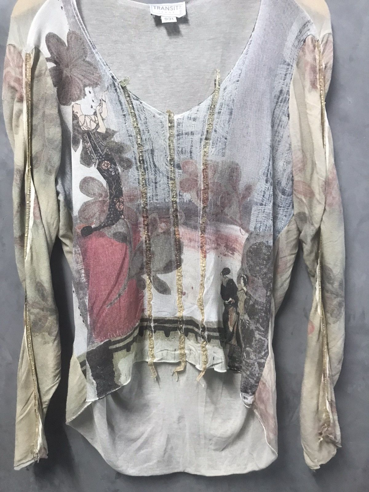 Transit TRANSIT Longsleeve OverPrint Geisha Motif Size US M / EU 48-50 / 2 - 5 Thumbnail