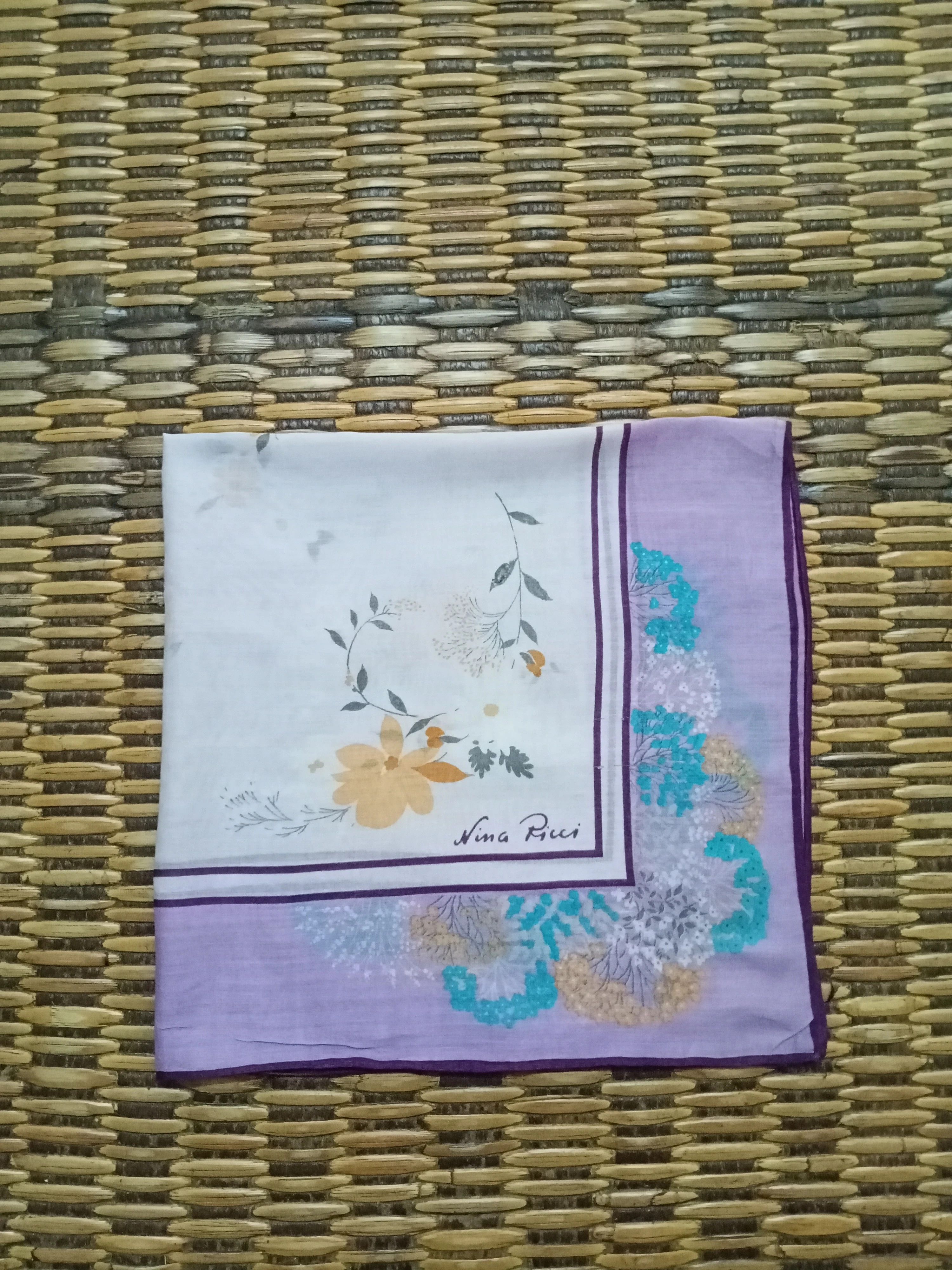Japanese Brand Nina Ricci Handkerchief Neckerchief Pocket Square Size ONE SIZE - 4 Thumbnail