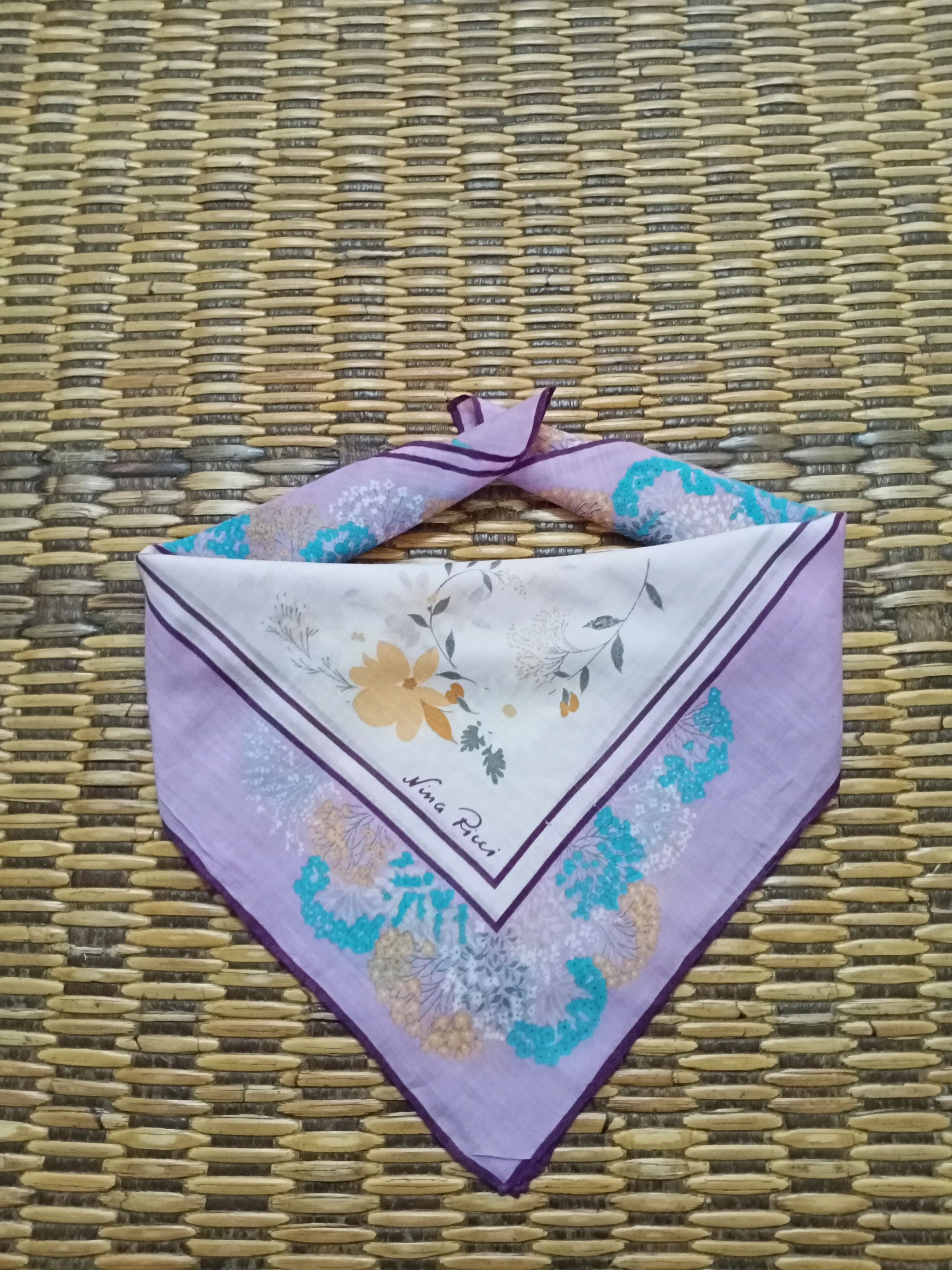 Japanese Brand Nina Ricci Handkerchief Neckerchief Pocket Square Size ONE SIZE - 1 Thumbnail