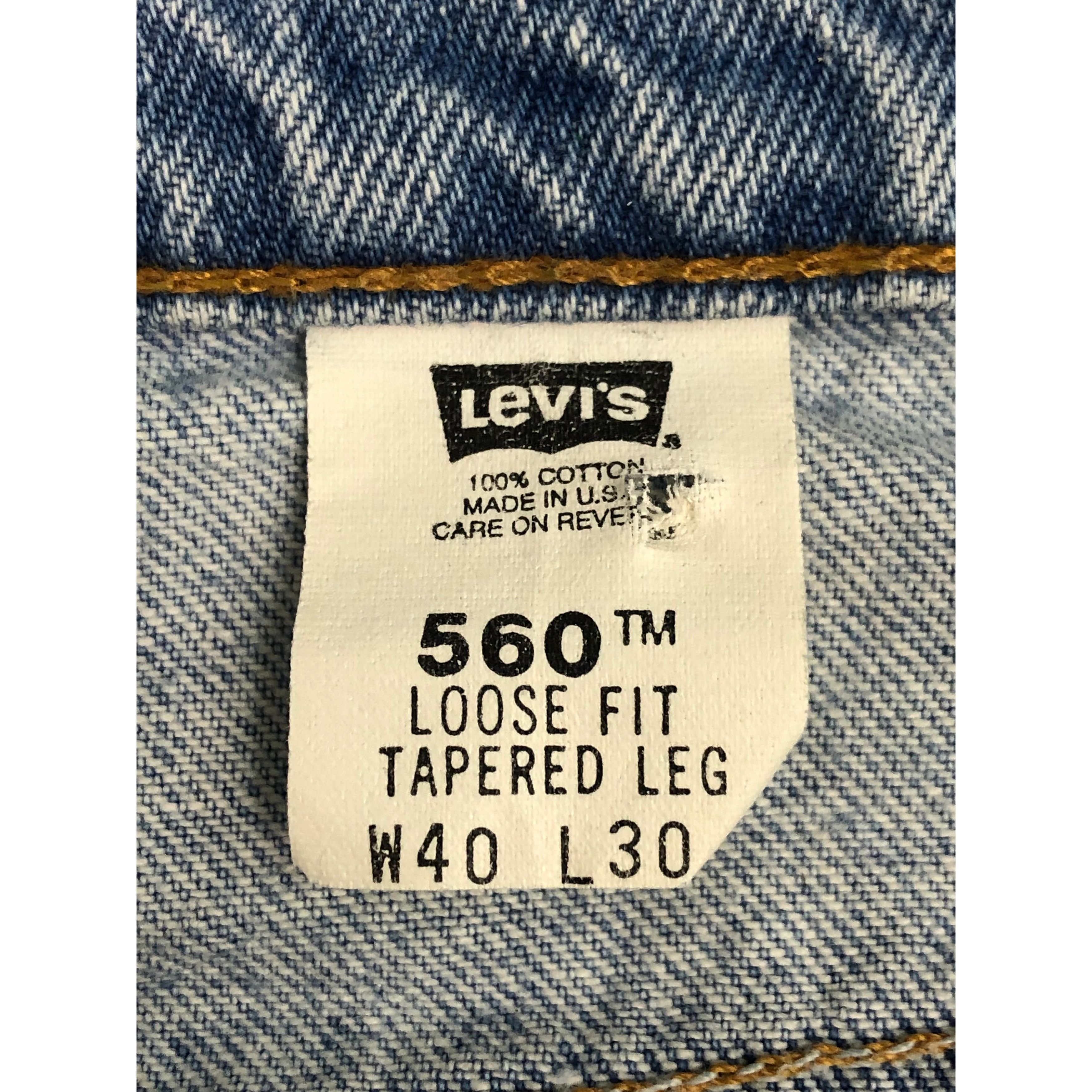 Levi's Vintage 90s Levis 560 Loose Fit Lightwash Jeans DP0571 Size US 41 - 6 Thumbnail