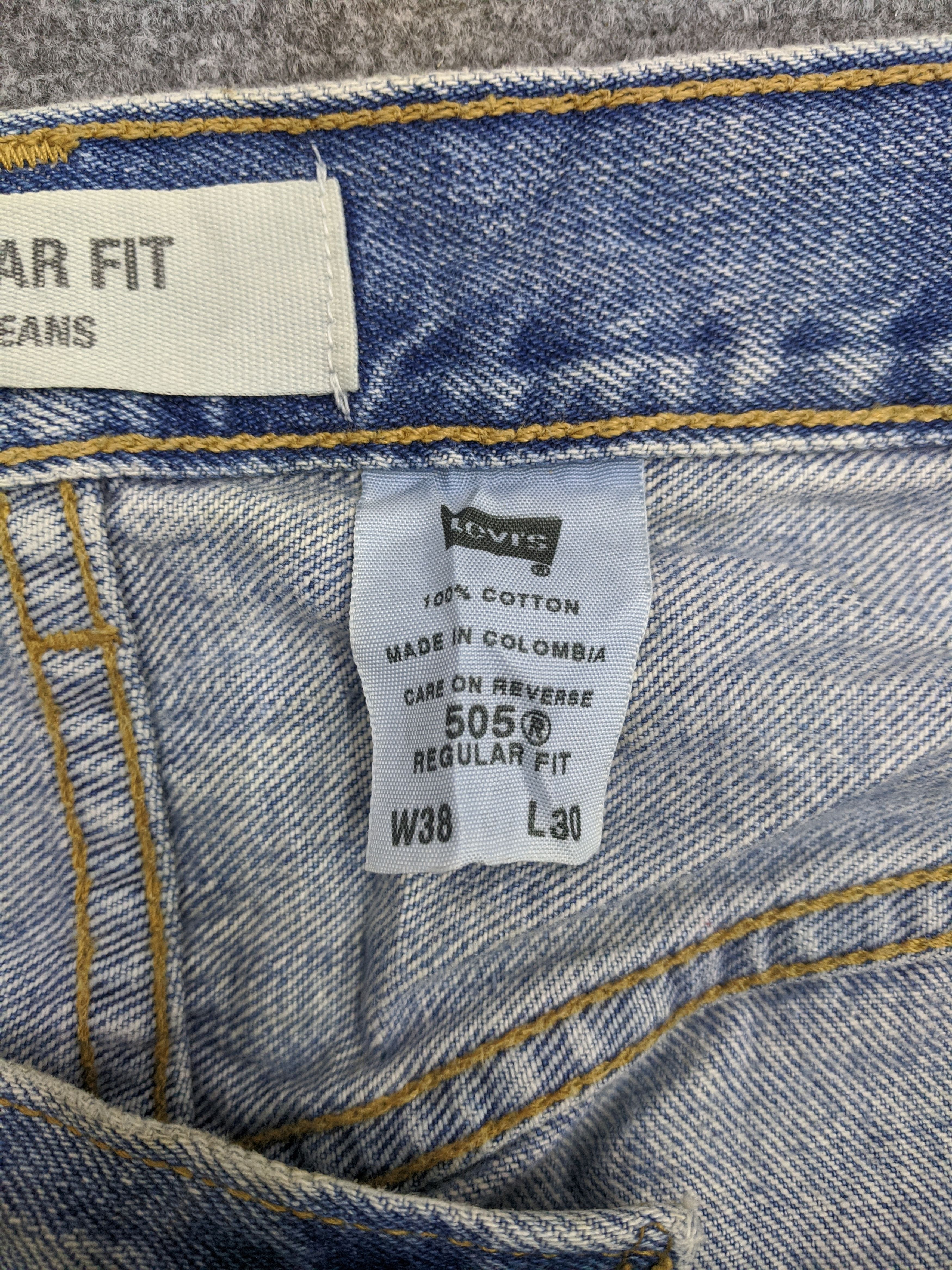 Levi's × Vintage Vintage Levis 505 Light Wash Jeans DP0735 Size US 37 - 7 Thumbnail