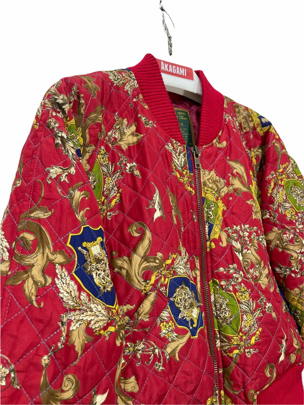 Japanese Brand Vtg 90s Japan Crop Jacket Quilted Baroque 6🟩 Size US M / EU 48-50 / 2 - 4 Thumbnail