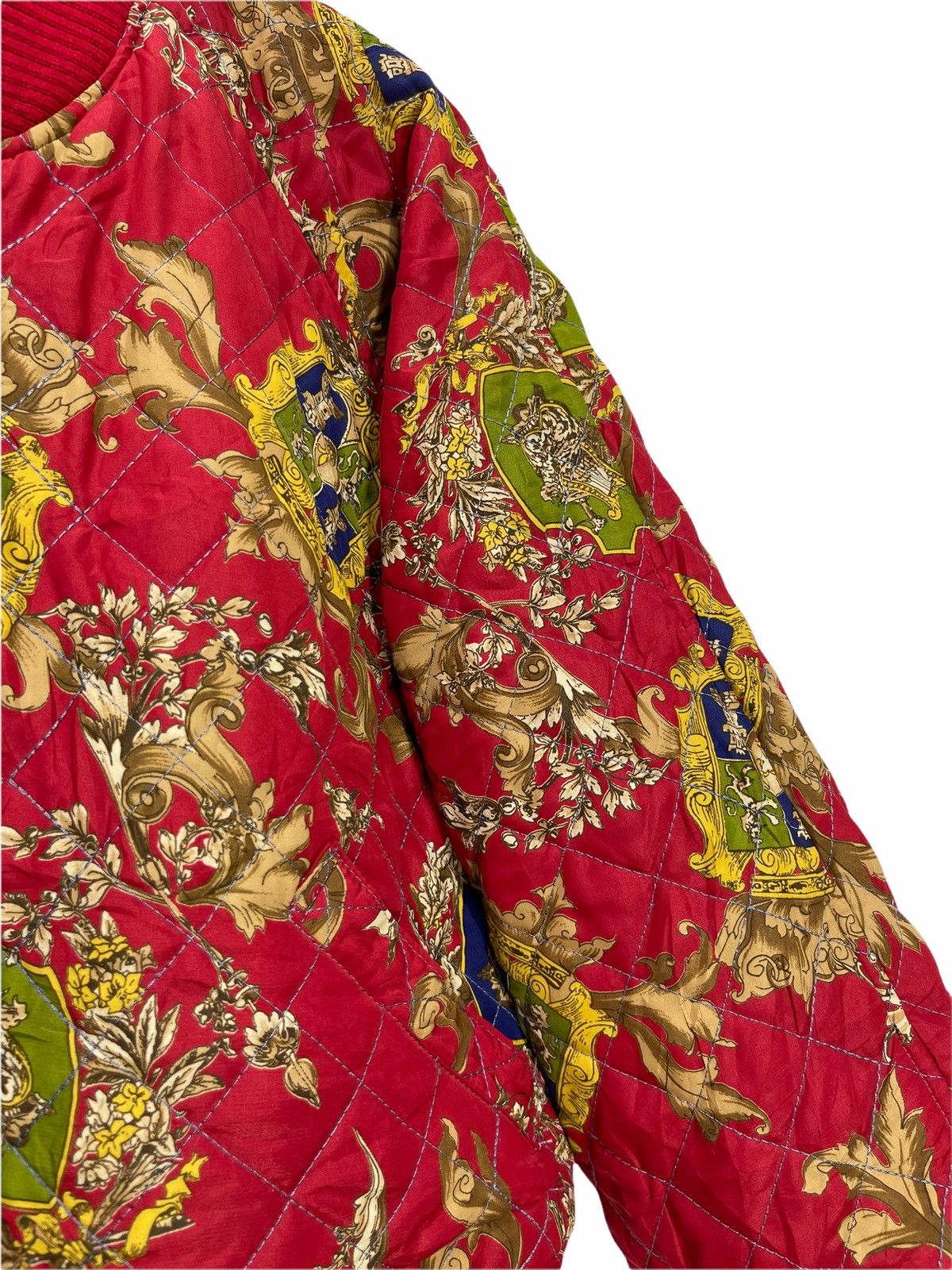 Japanese Brand Vtg 90s Japan Crop Jacket Quilted Baroque 6🟩 Size US M / EU 48-50 / 2 - 3 Thumbnail