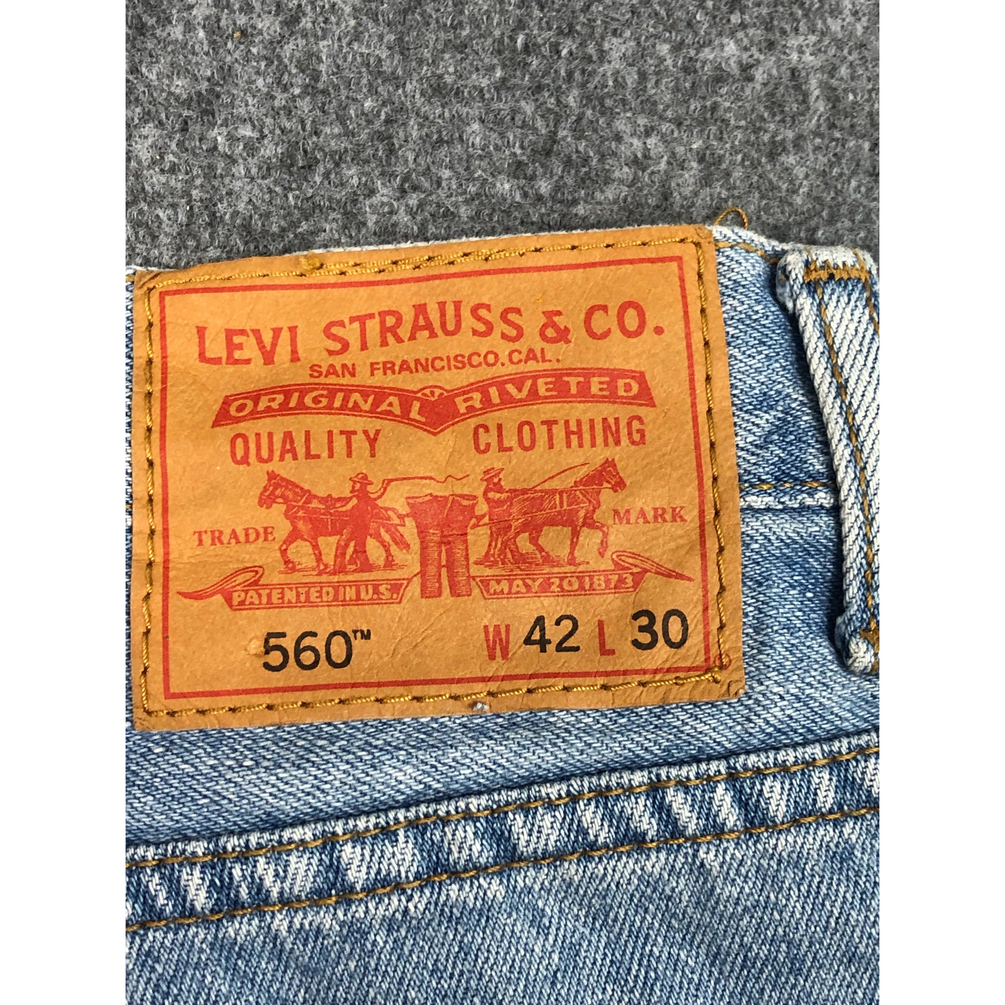 Levi's Vintage Levis 560 Jeans Light Wash DP0542 Size US 43 - 5 Thumbnail