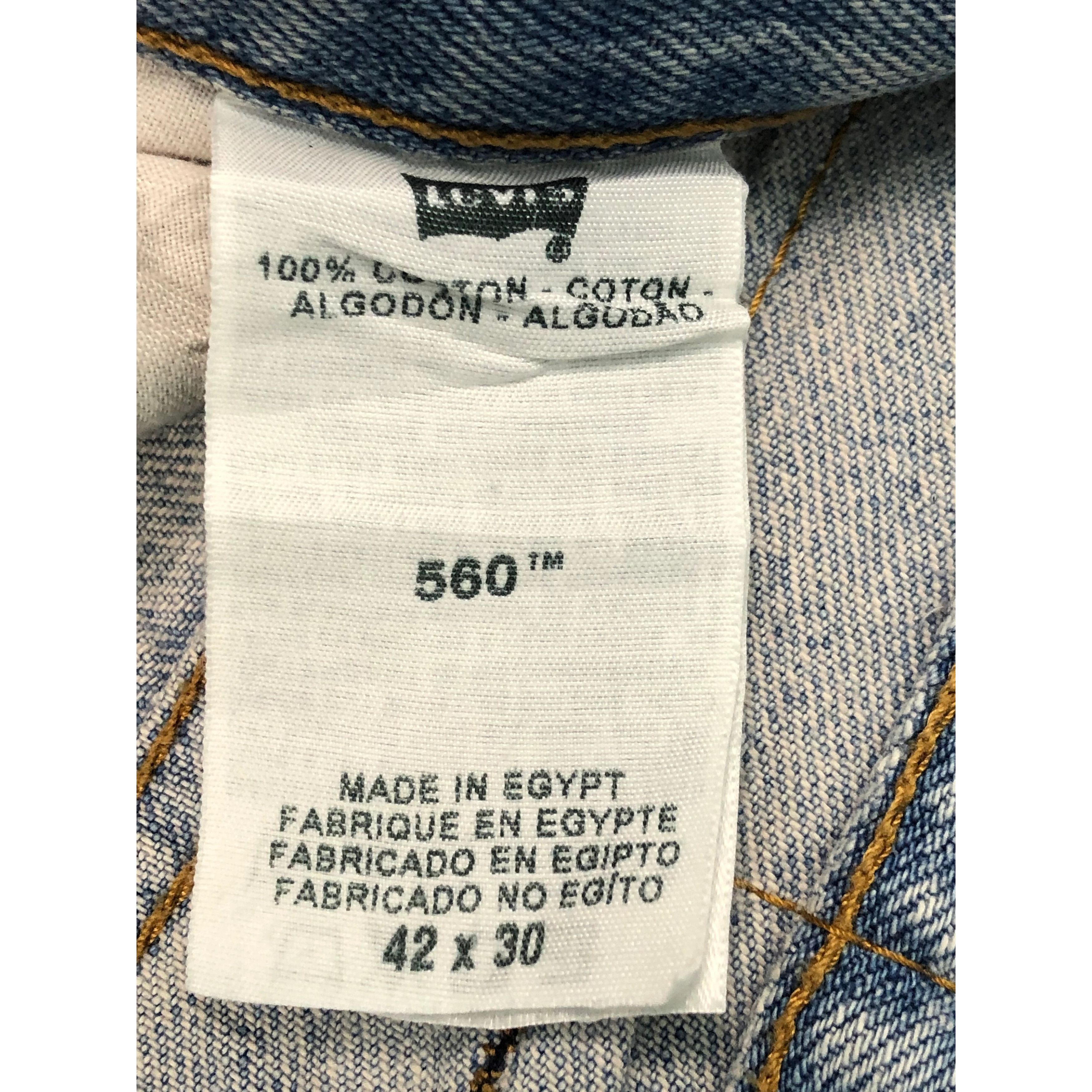 Levi's Vintage Levis 560 Jeans Light Wash DP0542 Size US 43 - 6 Thumbnail