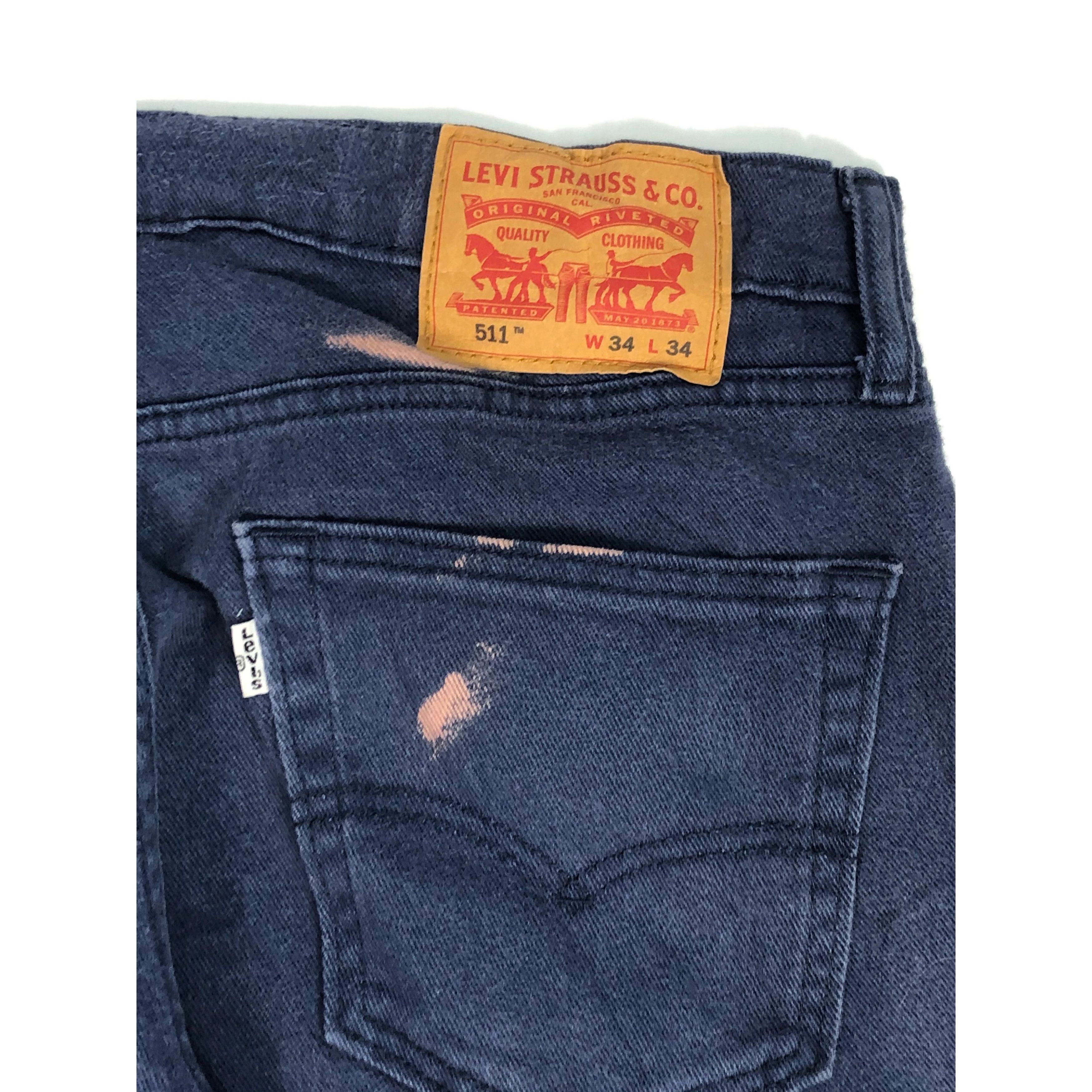 Levi's Vintage Levis 511 Super Black Skinny Jeans DP0049 Size US 36 / EU 52 - 5 Thumbnail