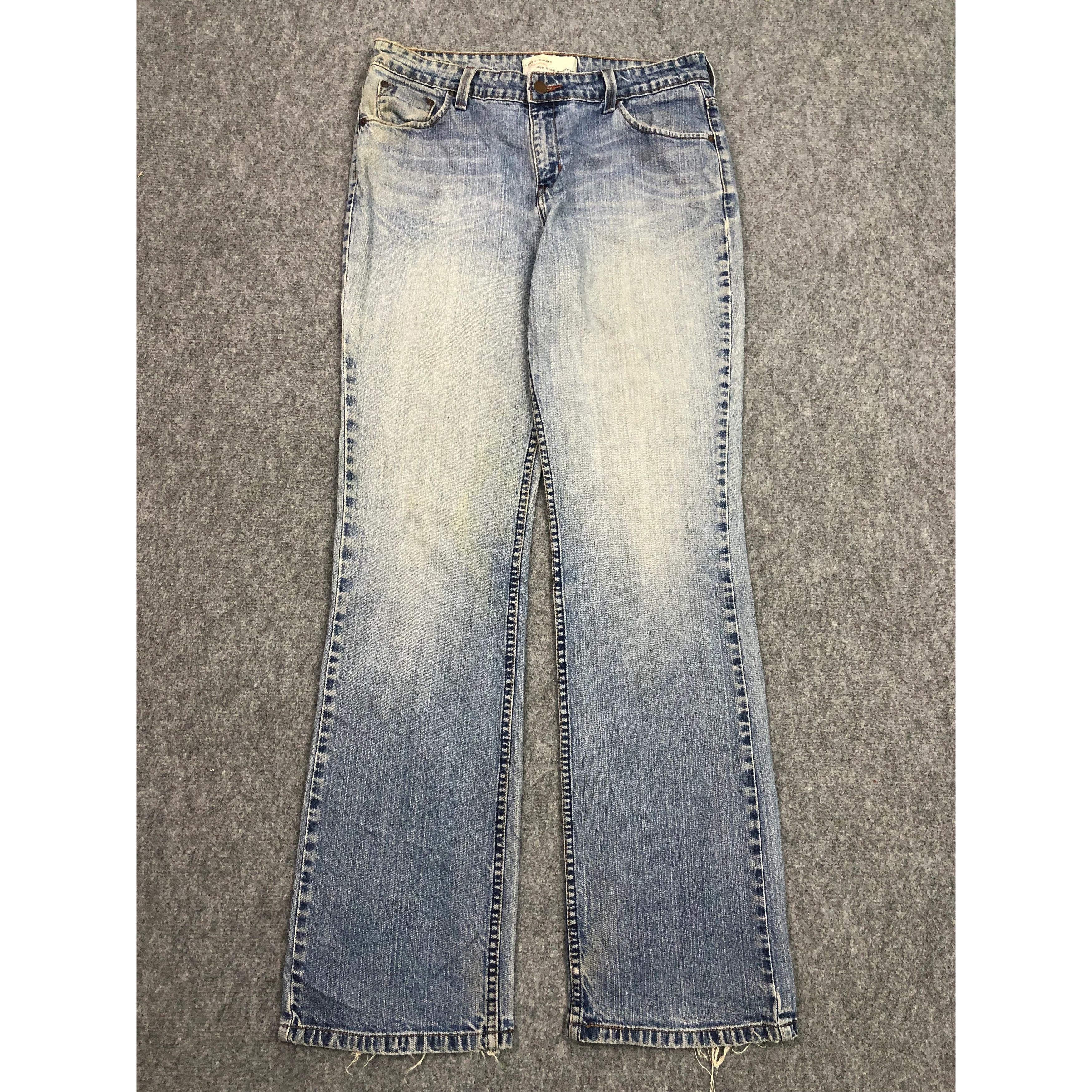 Levi's Vintage Levis Blue Jeans Flare DP0519 Size US 35 - 1 Thumbnail