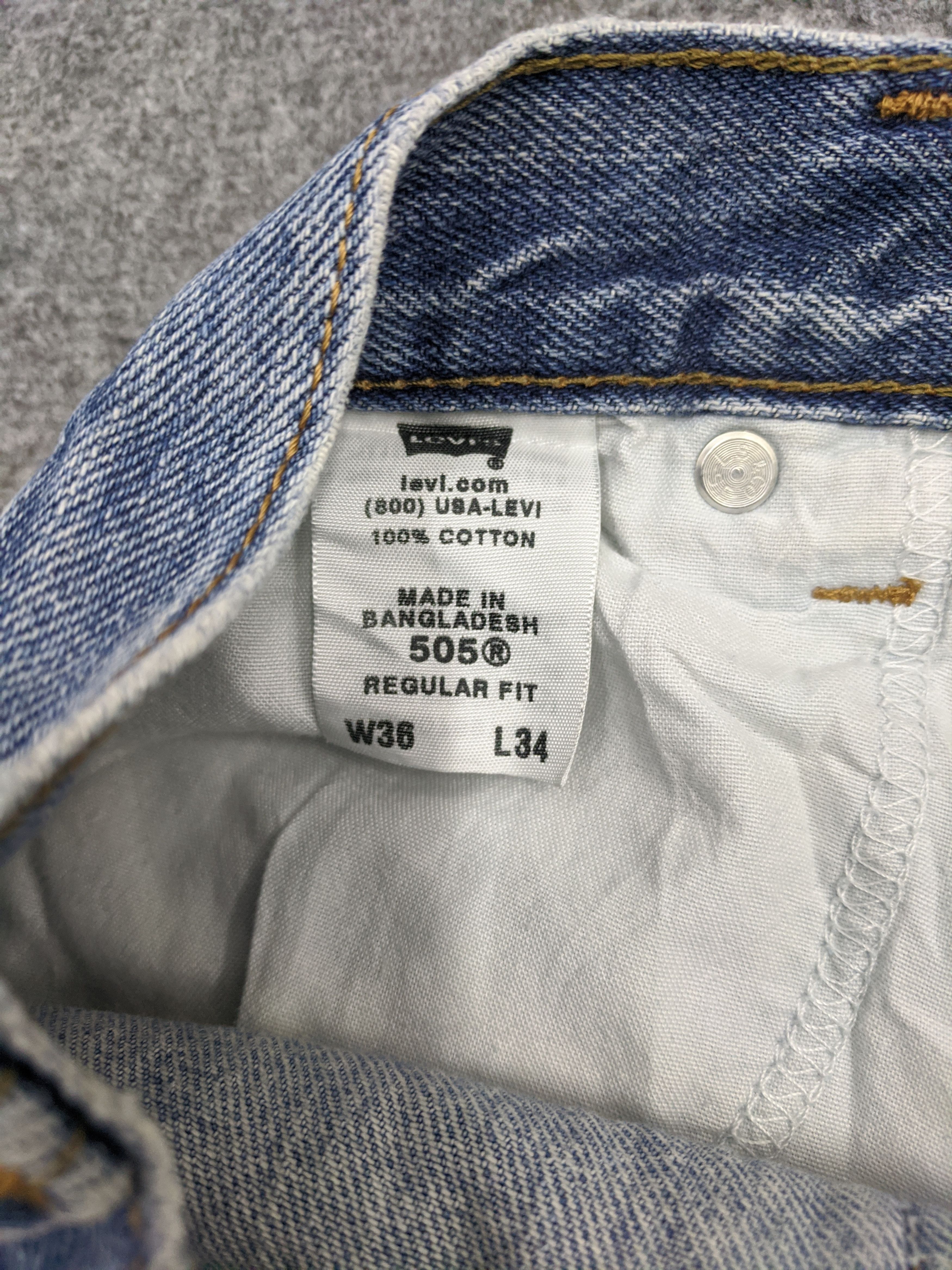 Levi's Vintage Levis 505 Light Wash Jeans DP0728 Size US 36 / EU 52 - 8 Thumbnail