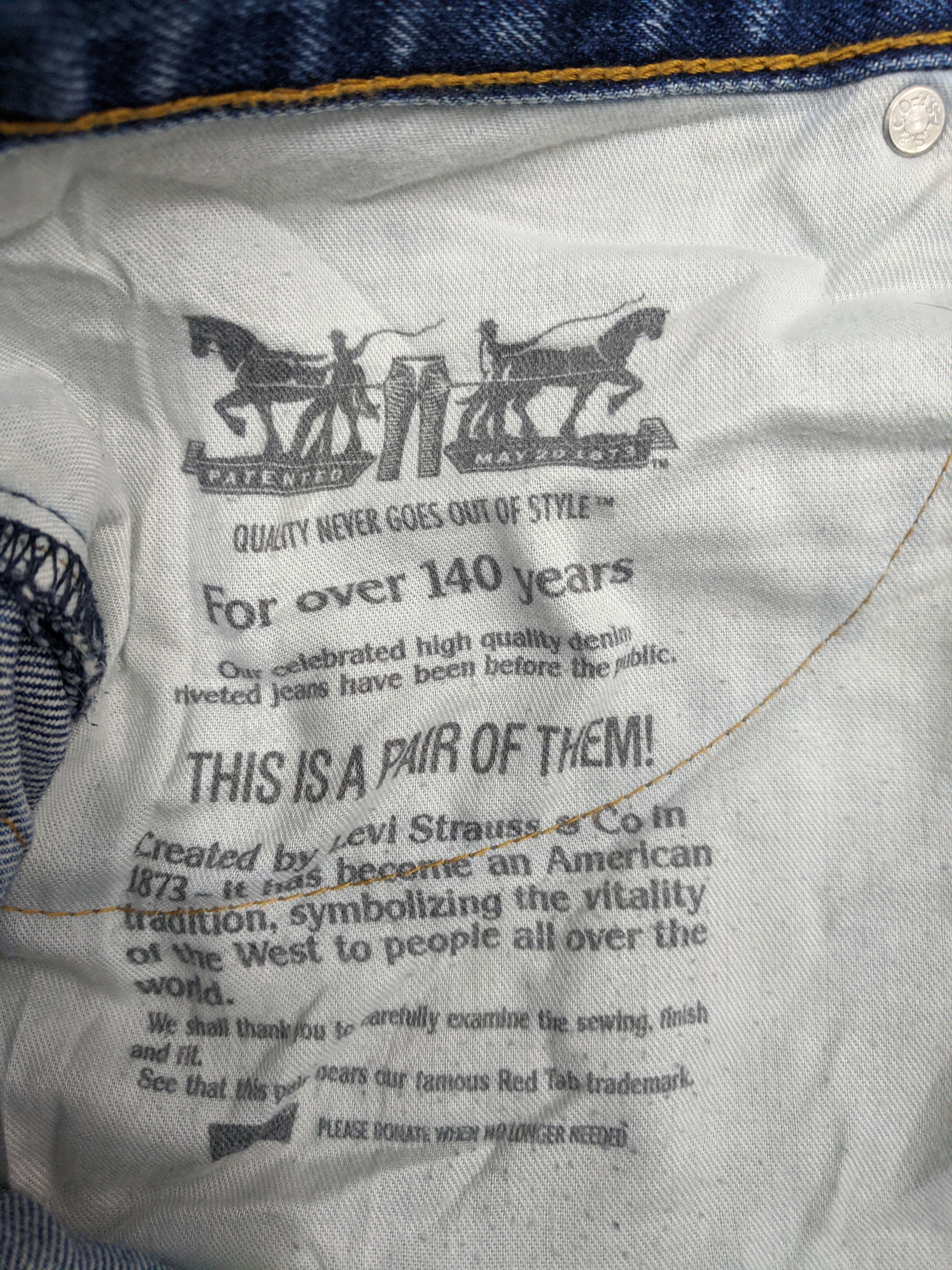 Levi's × Vintage Vintage Levis 505 Light Wash Jeans DP0857 Size US 37 - 14 Thumbnail