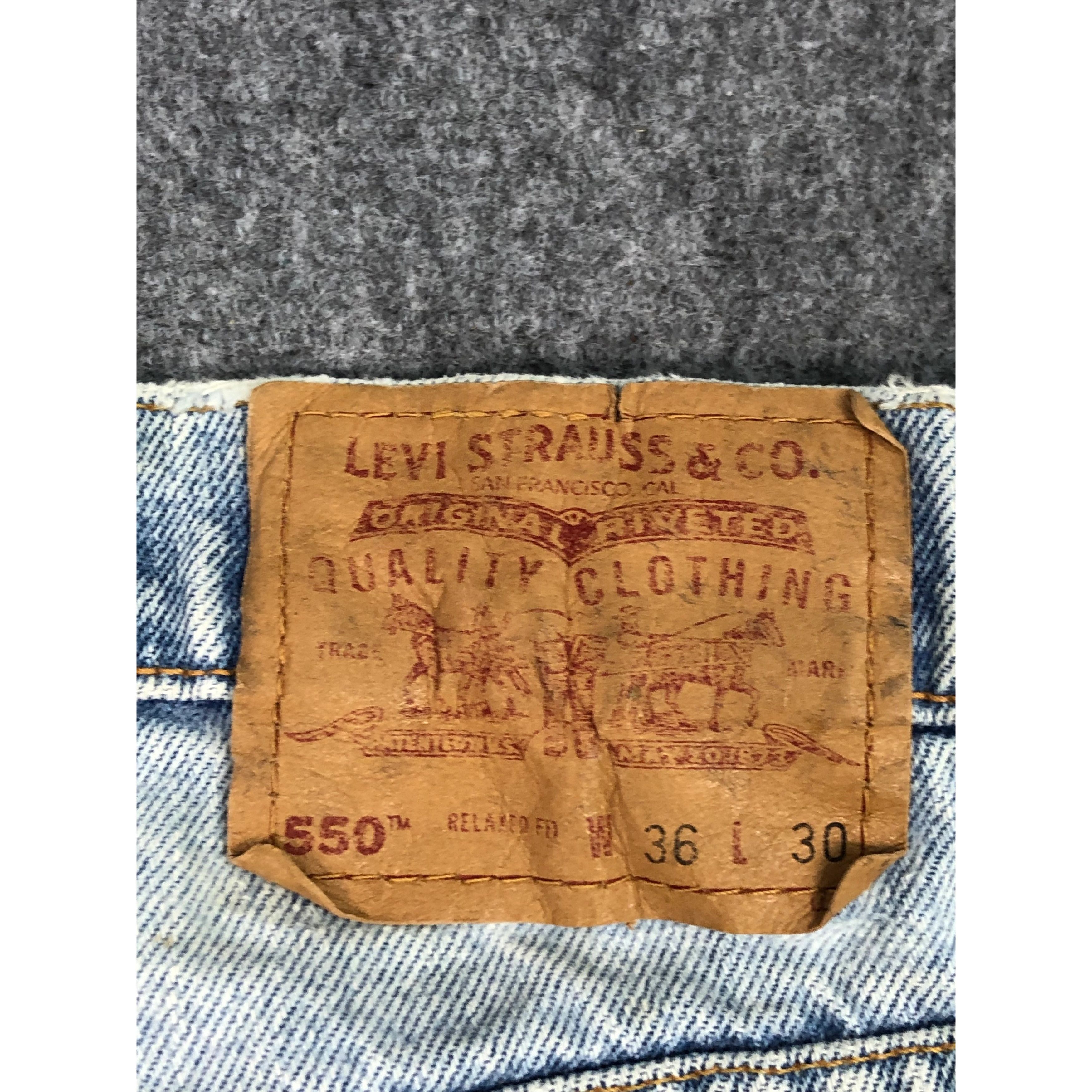 Levi's Vintage 90s Levis 550 Jeans Lightwash DP0416 Size US 36 / EU 52 - 5 Thumbnail