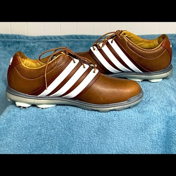 Adidas MENS ADIDAS PURE 360 LTD ADIPURE SOFT BROWN LEATHER GOLF Grailed