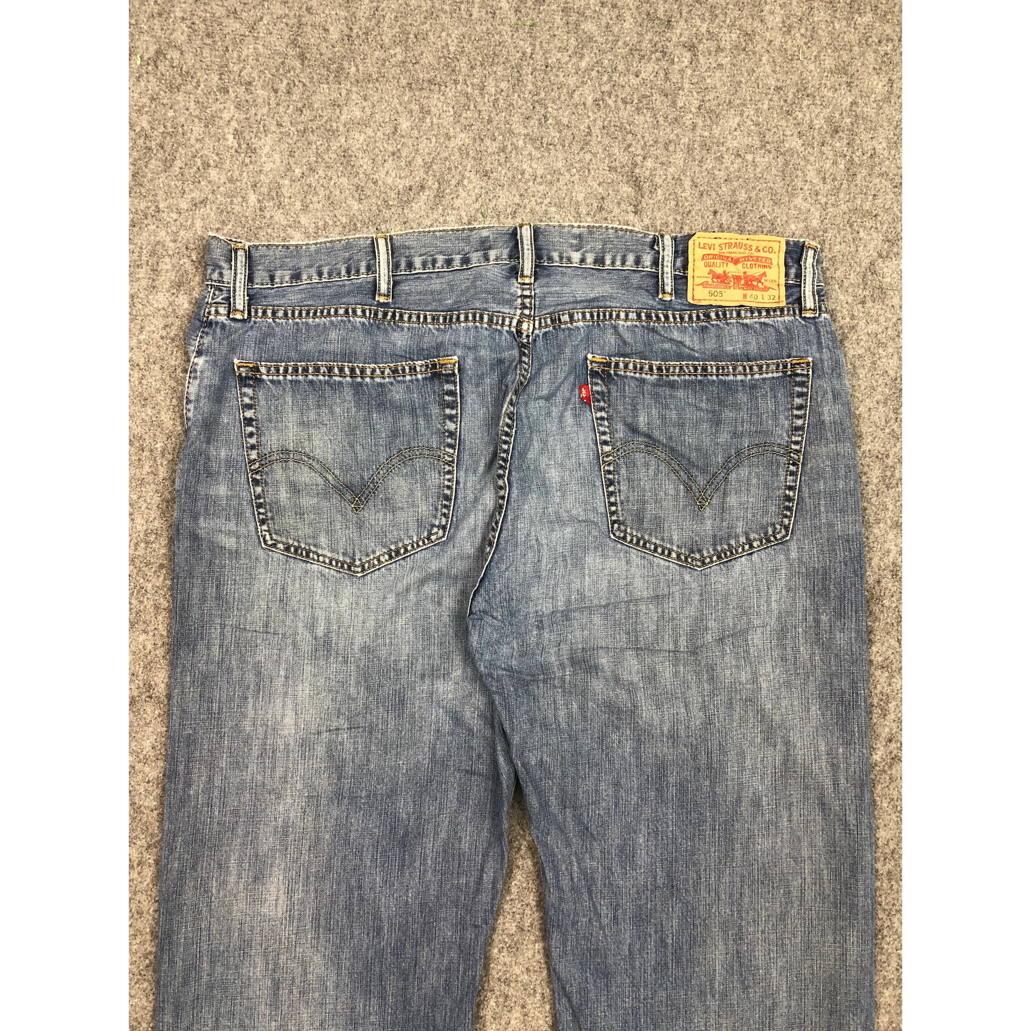 Levi's Levis 505 Regular Fit Faded Denim DP0352 Size US 42 / EU 58 - 4 Thumbnail