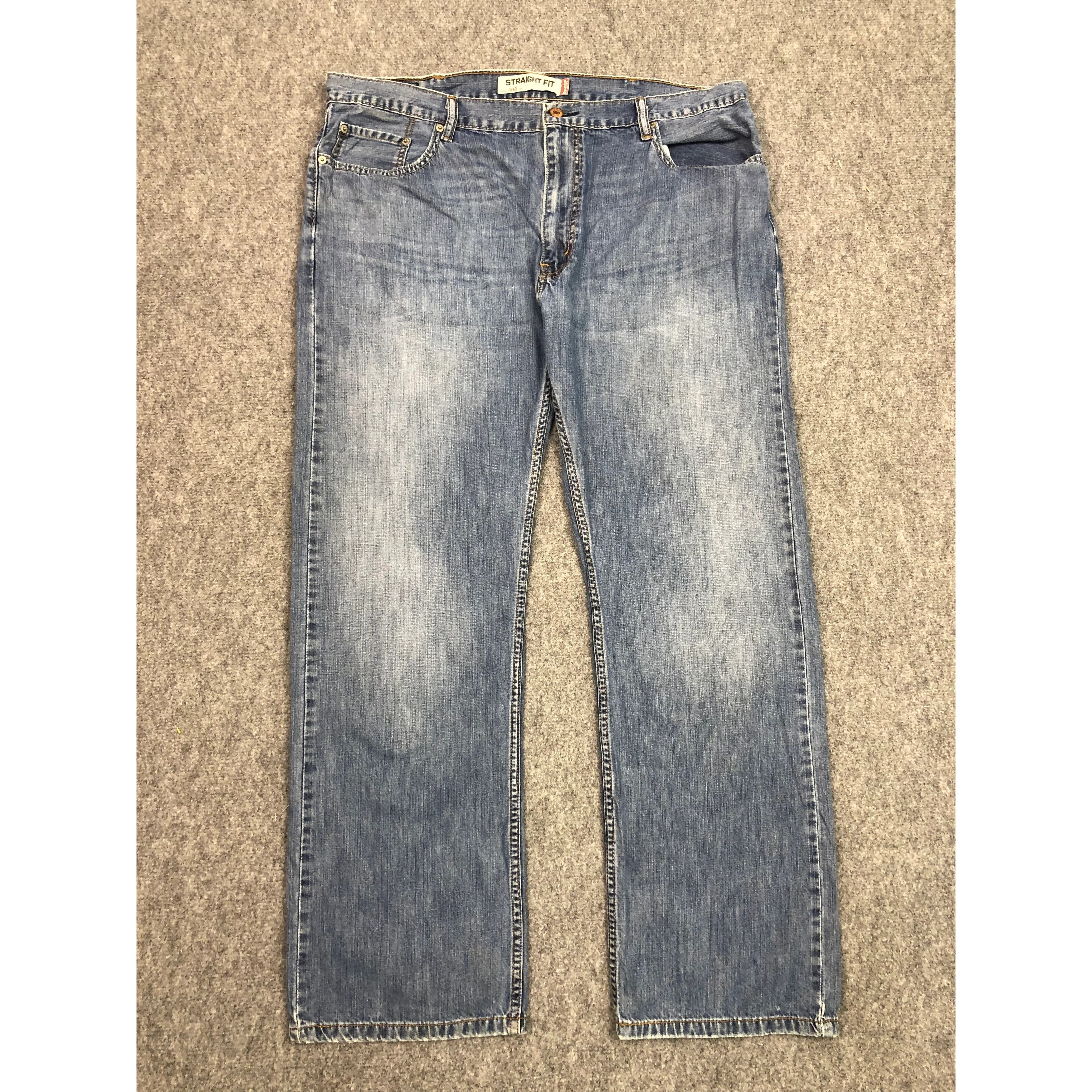 image of Levis 505 Regular Fit Faded Denim in Light Blue Jeans, Men's (Size 42)
