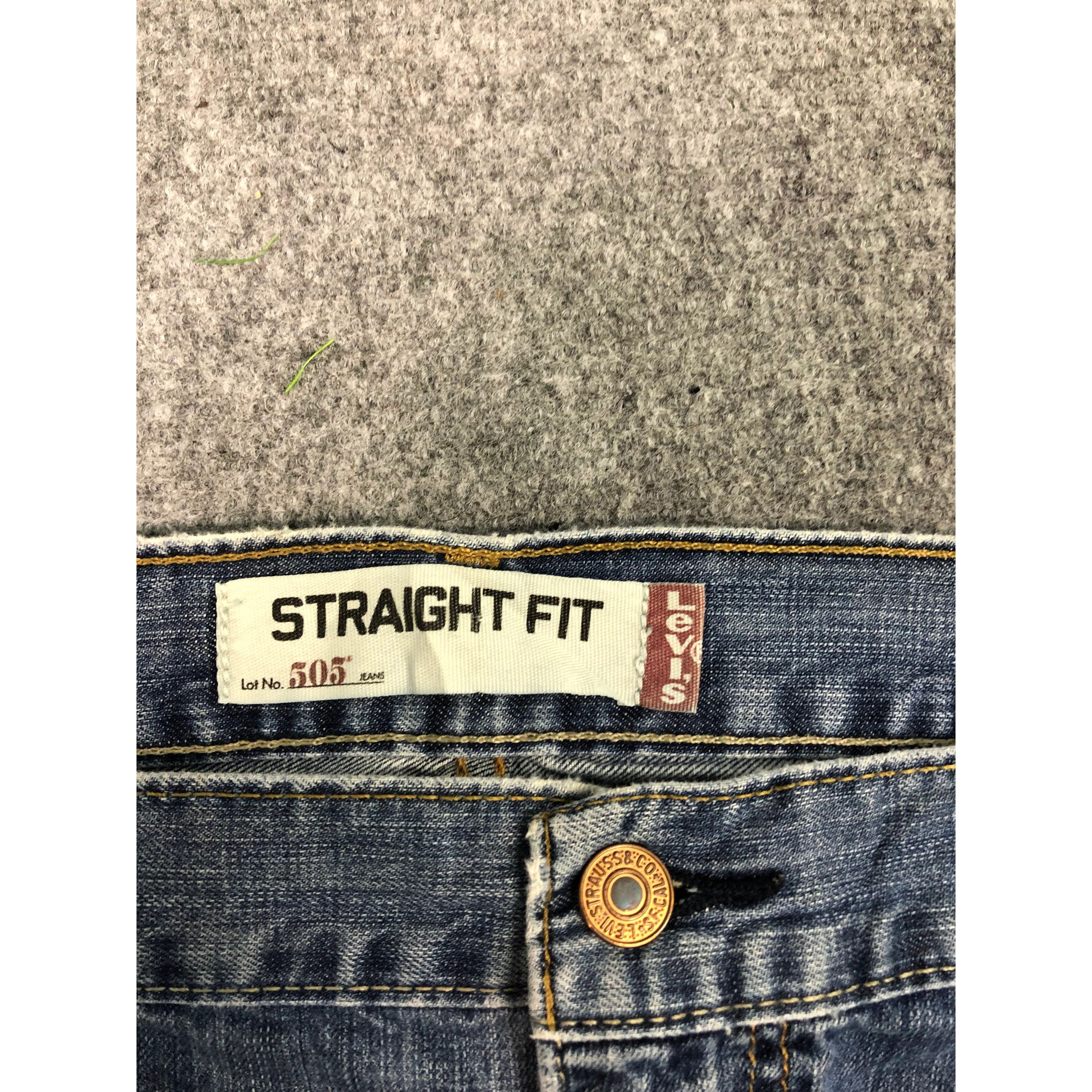 Levi's Levis 505 Regular Fit Faded Denim DP0352 Size US 42 / EU 58 - 7 Thumbnail