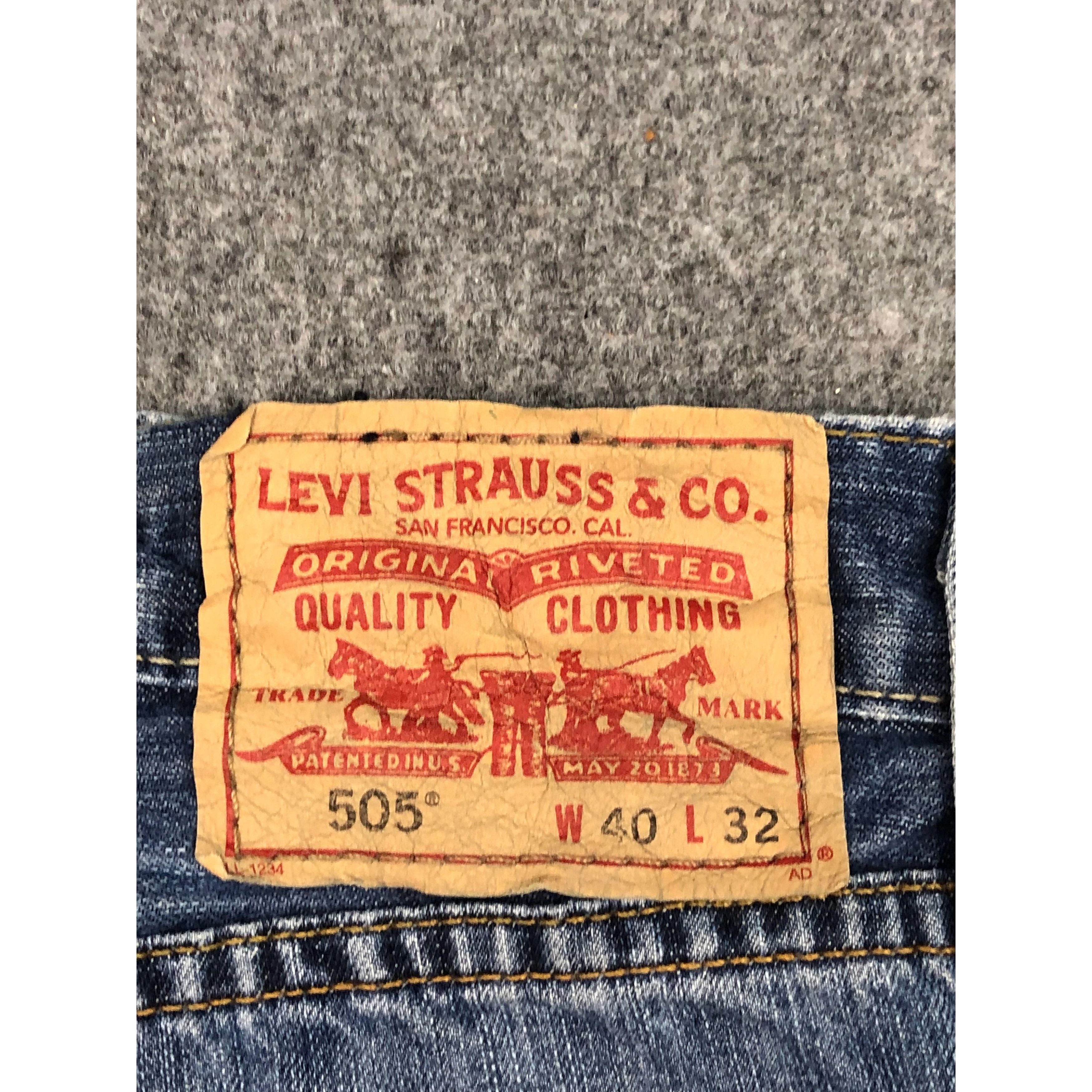 Levi's Levis 505 Regular Fit Faded Denim DP0352 Size US 42 / EU 58 - 5 Thumbnail