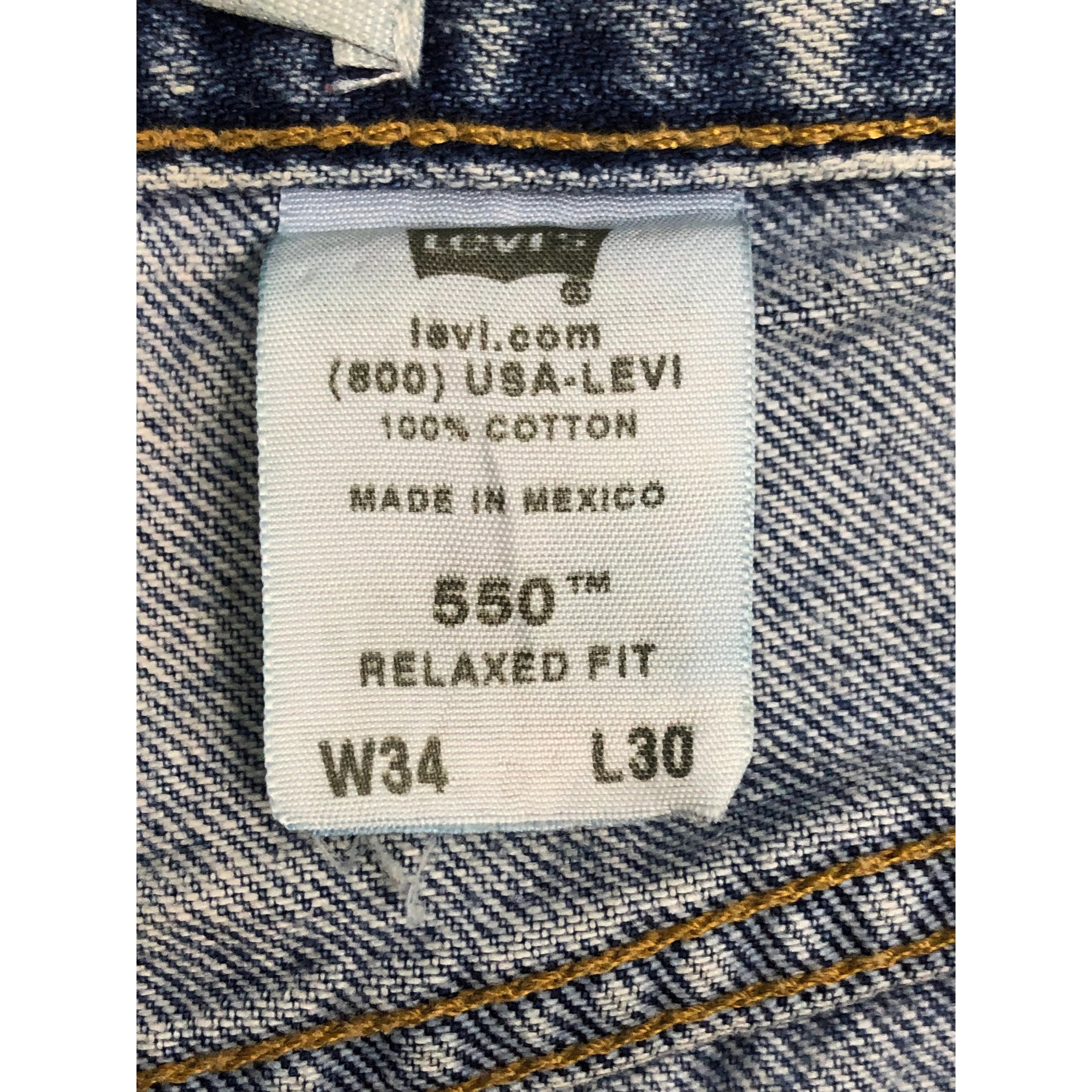 Levi's Vintage Levis 550 Relaxed Fit Denim Acidwash Style DP0337 Size US 36 / EU 52 - 8 Thumbnail